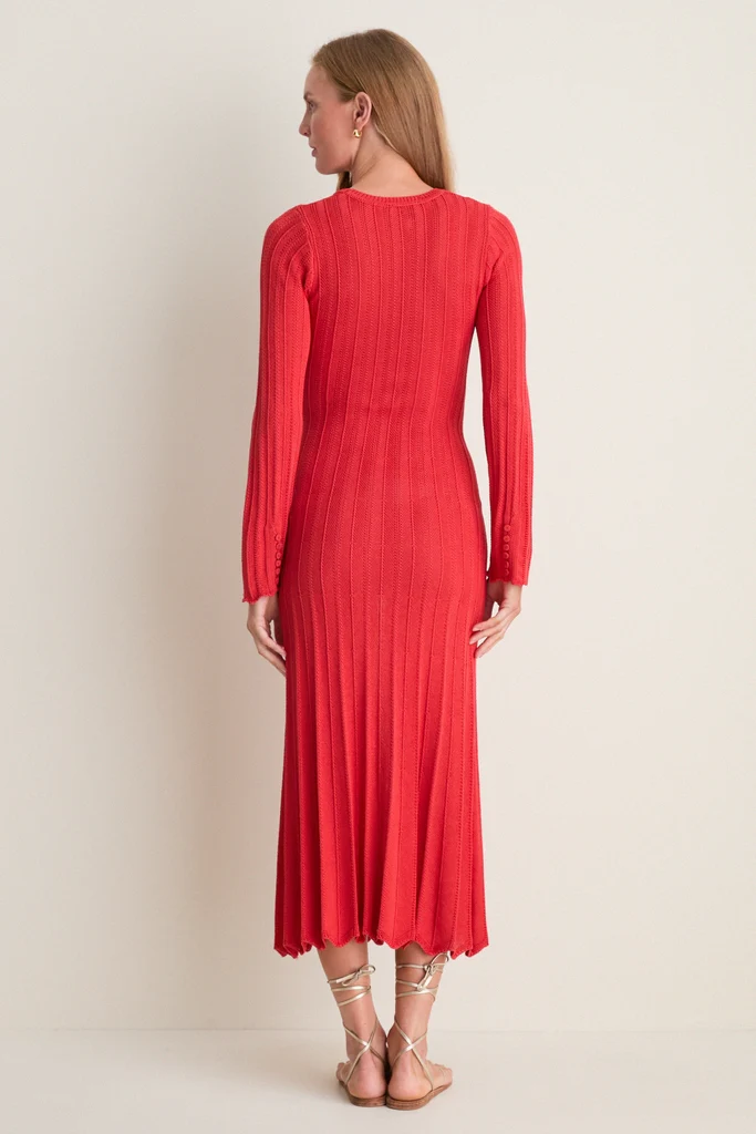 Red Knit Solange Dress - Image 4