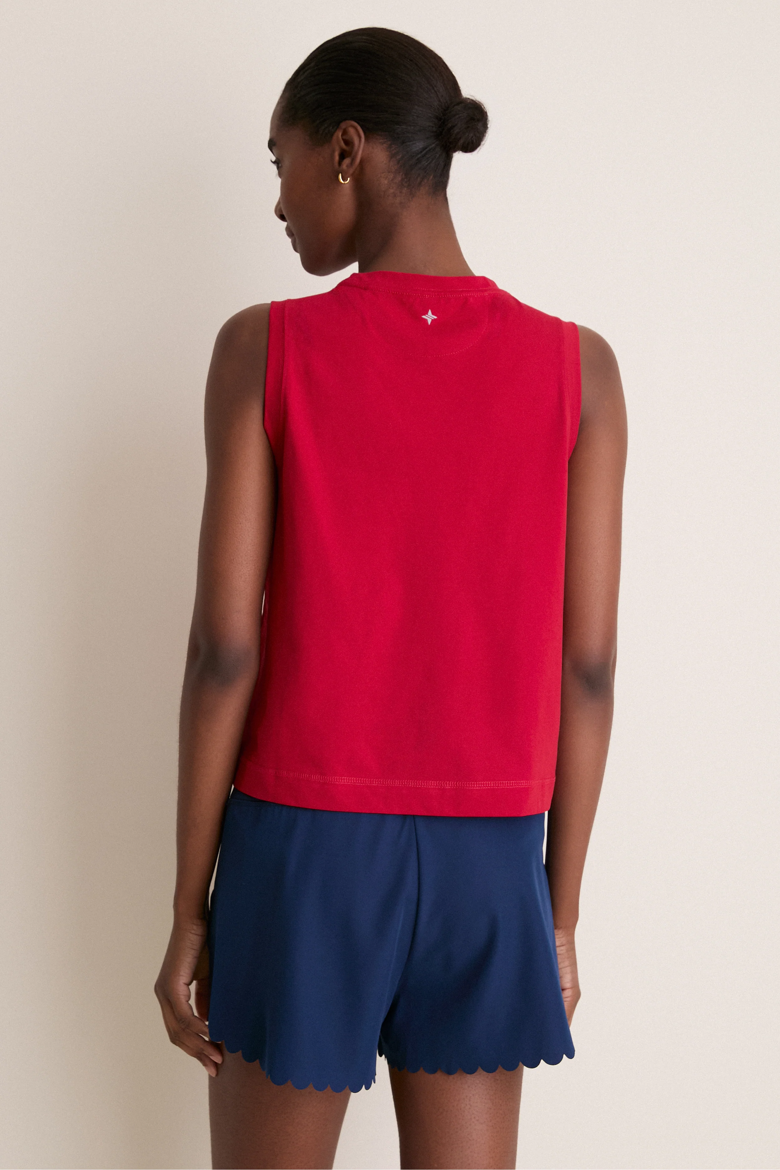 Red Performance Cotton Sasha Tank - Image 4
