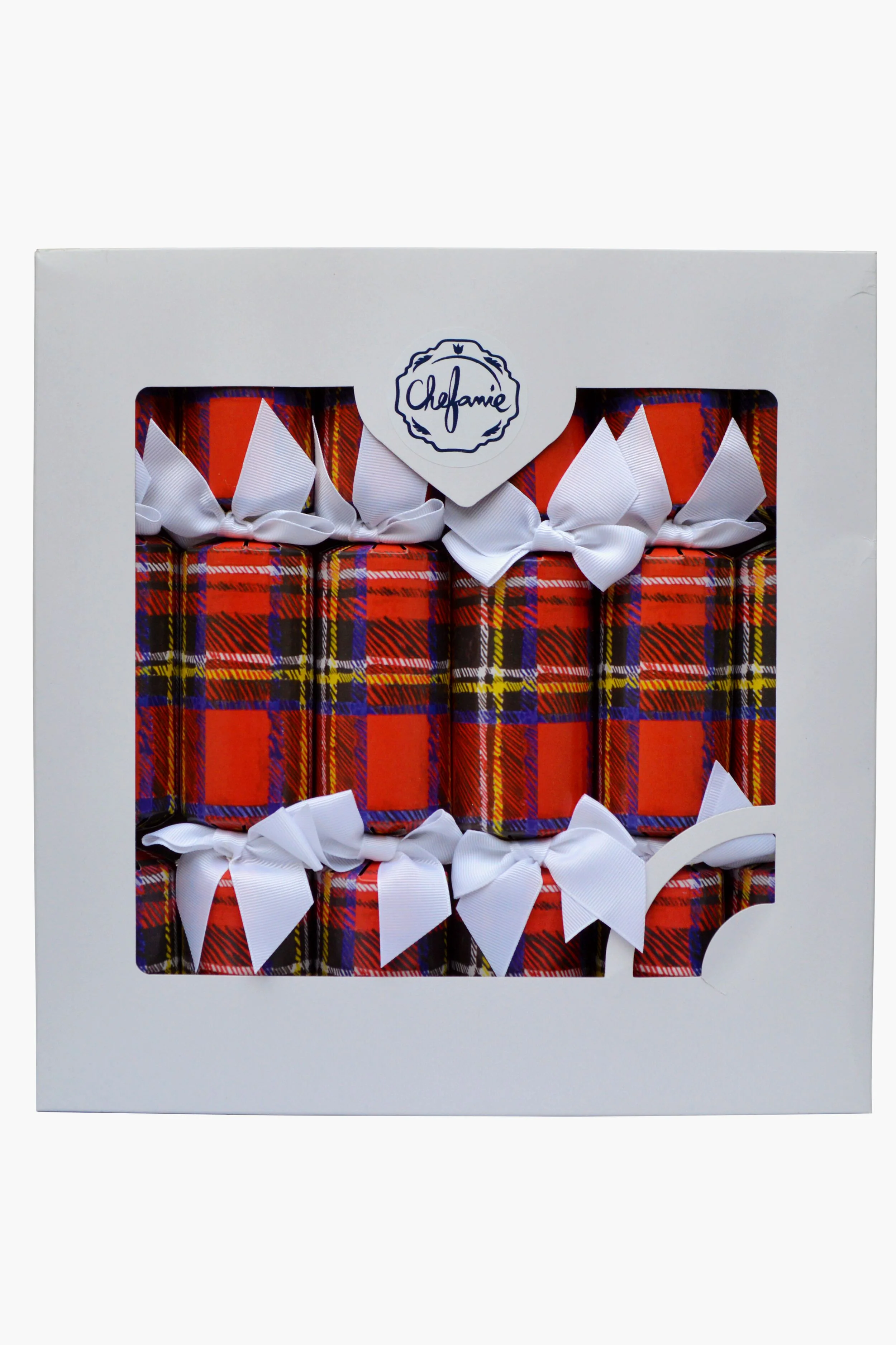 Red Plaid Poppers Set of 6