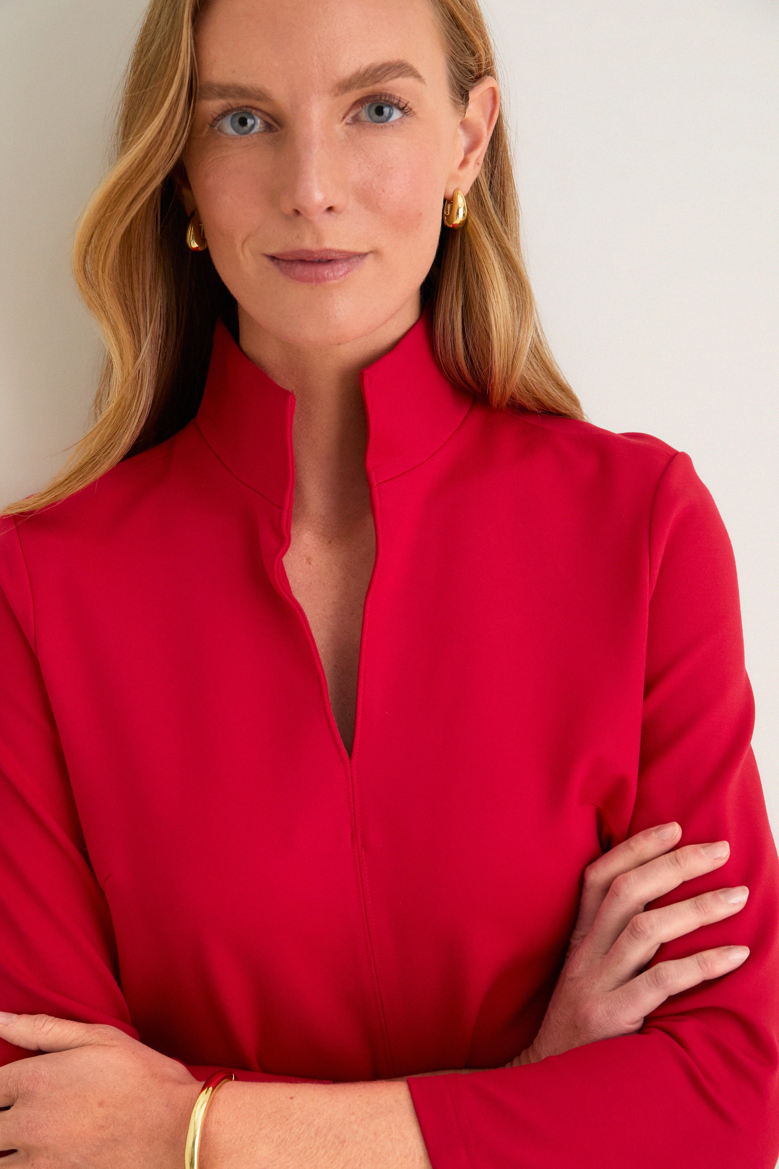 Red Ponte Clifton Dress - Image 5