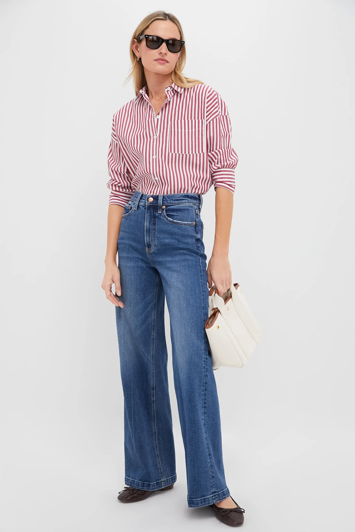 Red Stripe Adair Boyfriend Shirt - Image 2
