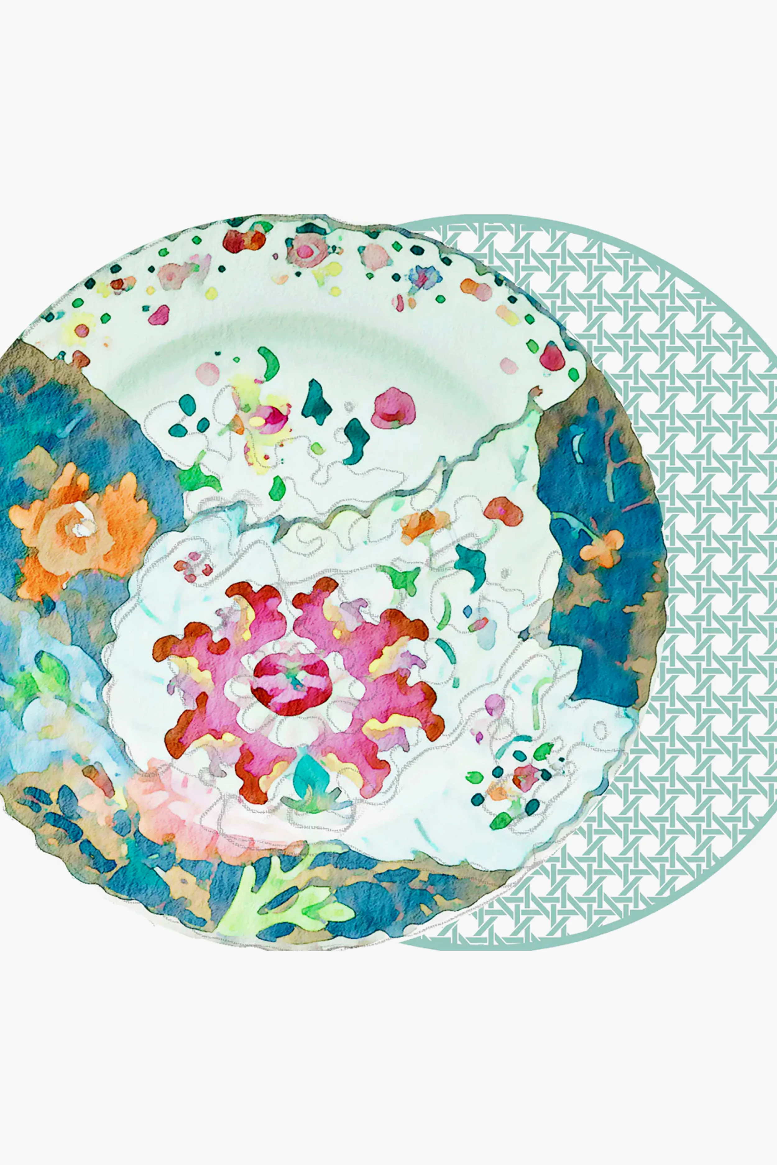 Reversible Tobacco and Cane Placemats Set of 2 - Image 2