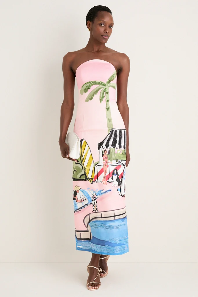 Riveria Print Ava Bustier Maxi Dress - Image 2