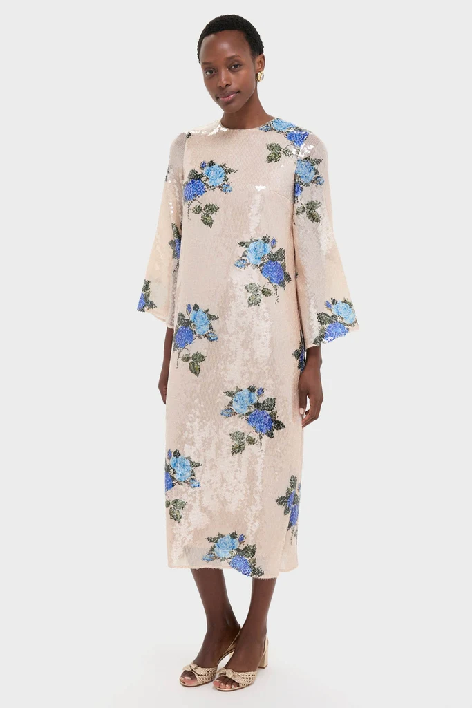 Rose Blue Seraphina Sequin Midi Dress
