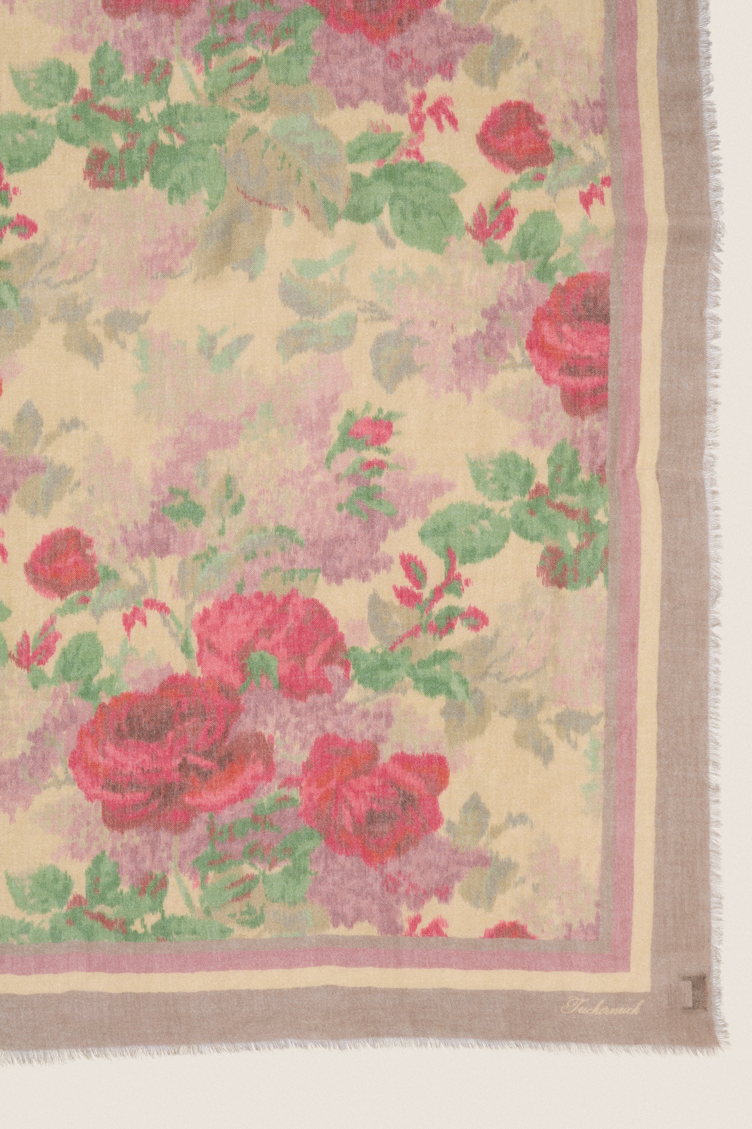 Rose Blur Silk Cashmere Blend Large Scarf - Image 5