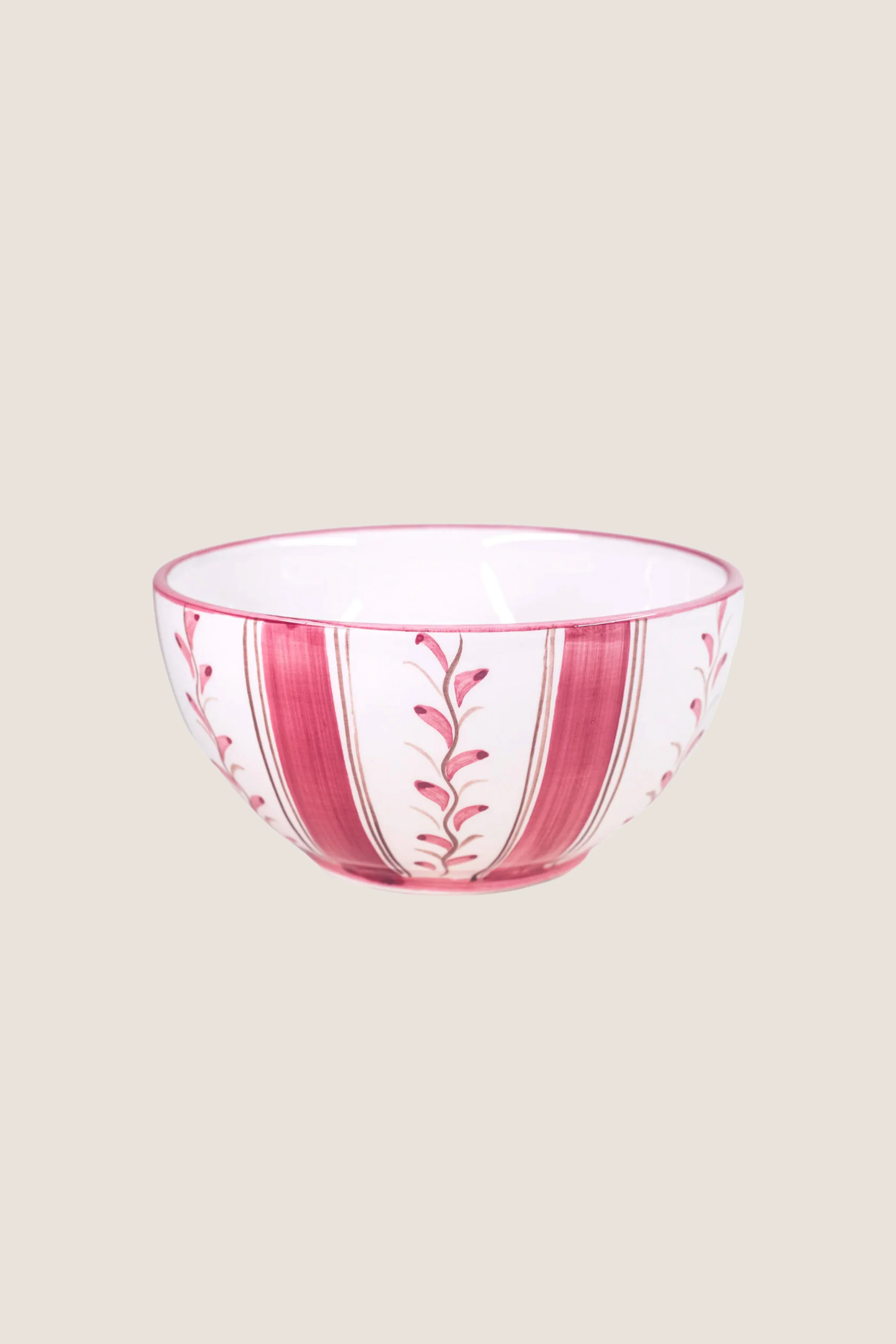 Rose Stripe Cereal Bowl