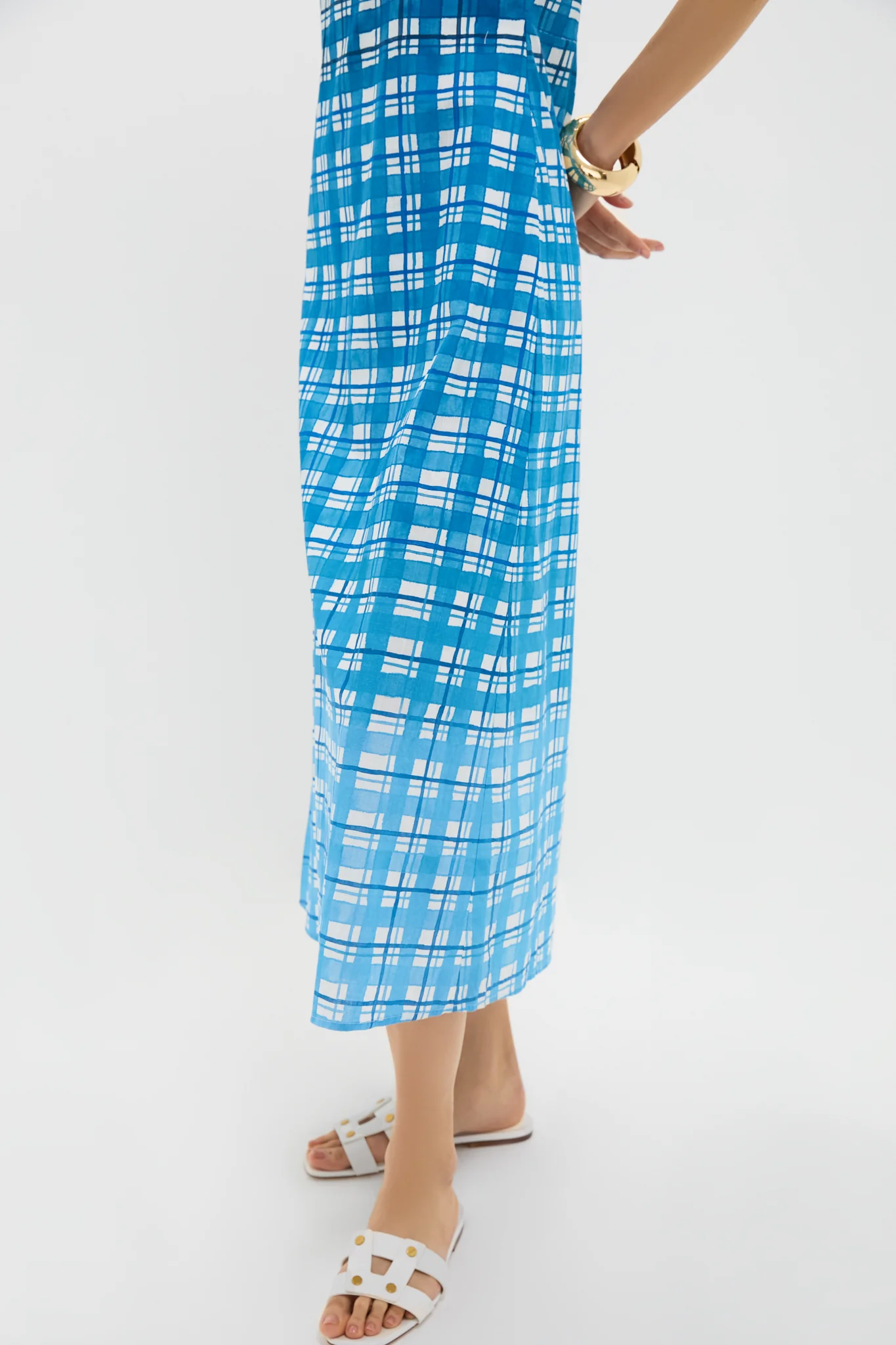 Royal Plaid Minnie Midi Dress - Image 5