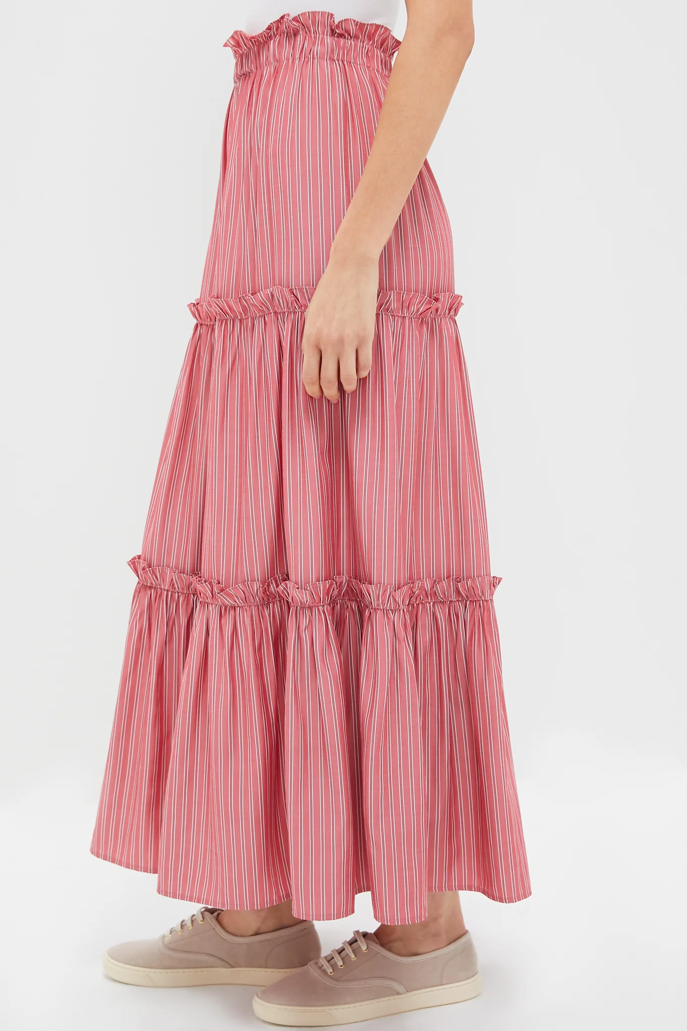 Ruby Red Stripe Prado Skirt - Image 2