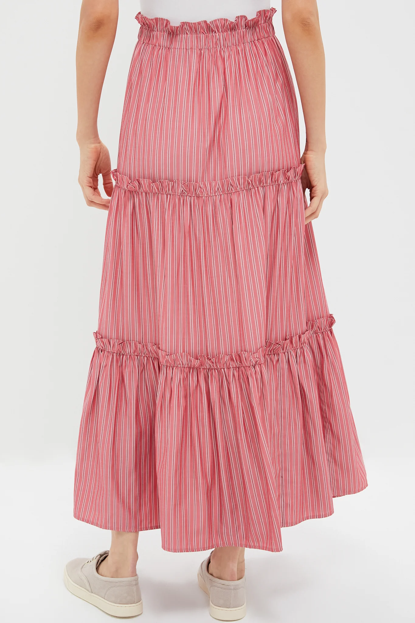 Ruby Red Stripe Prado Skirt - Image 3