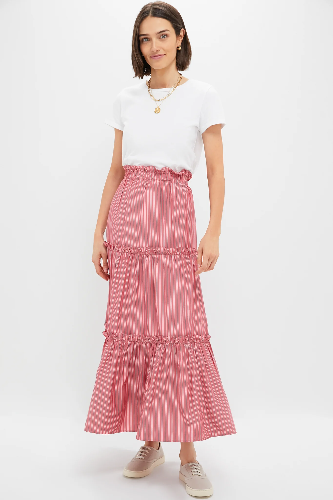 Ruby Red Stripe Prado Skirt - Image 6
