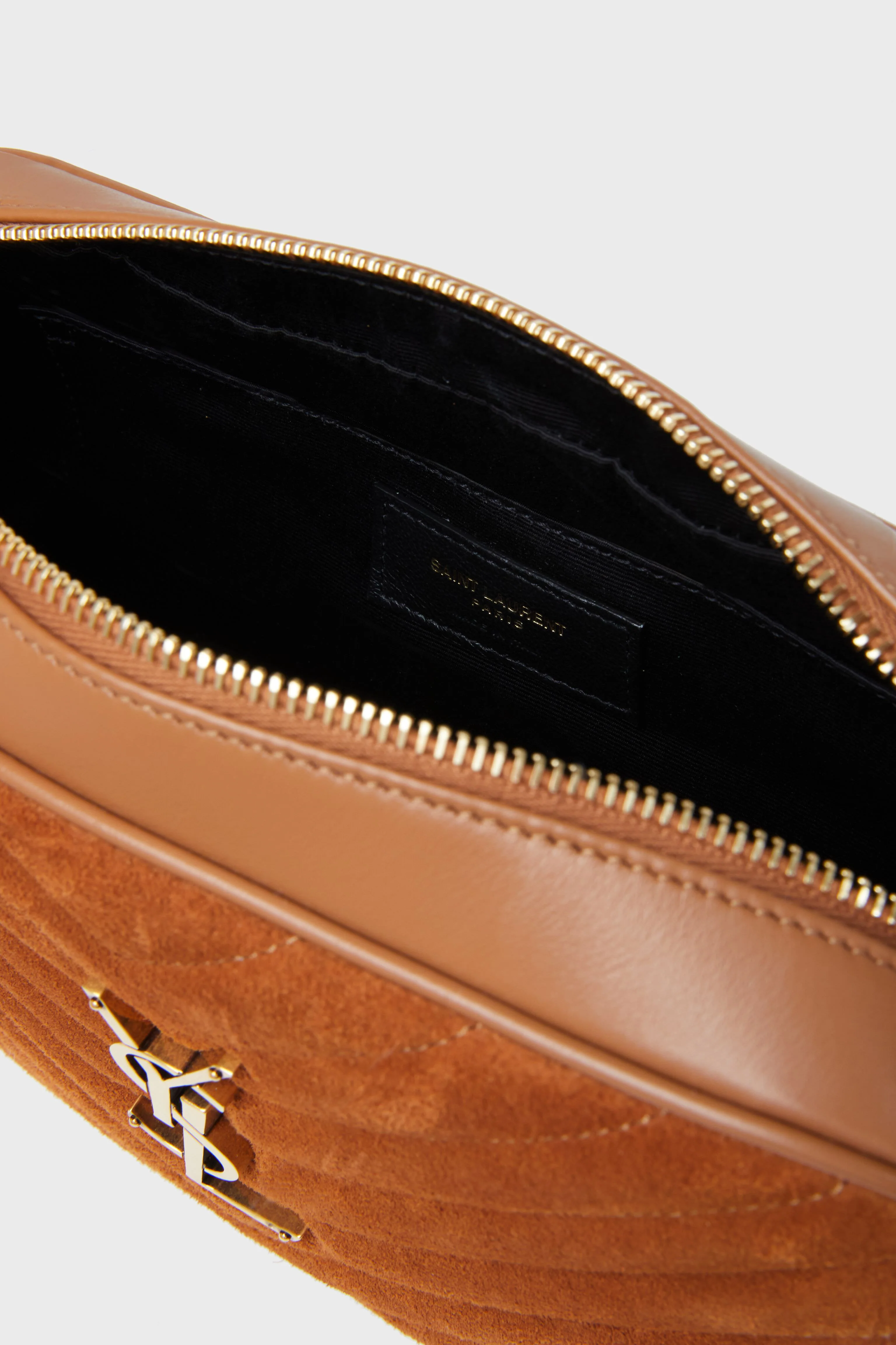 Saint Laurent Cinnamon Suede Medium Lou Satchel Bag - Image 6
