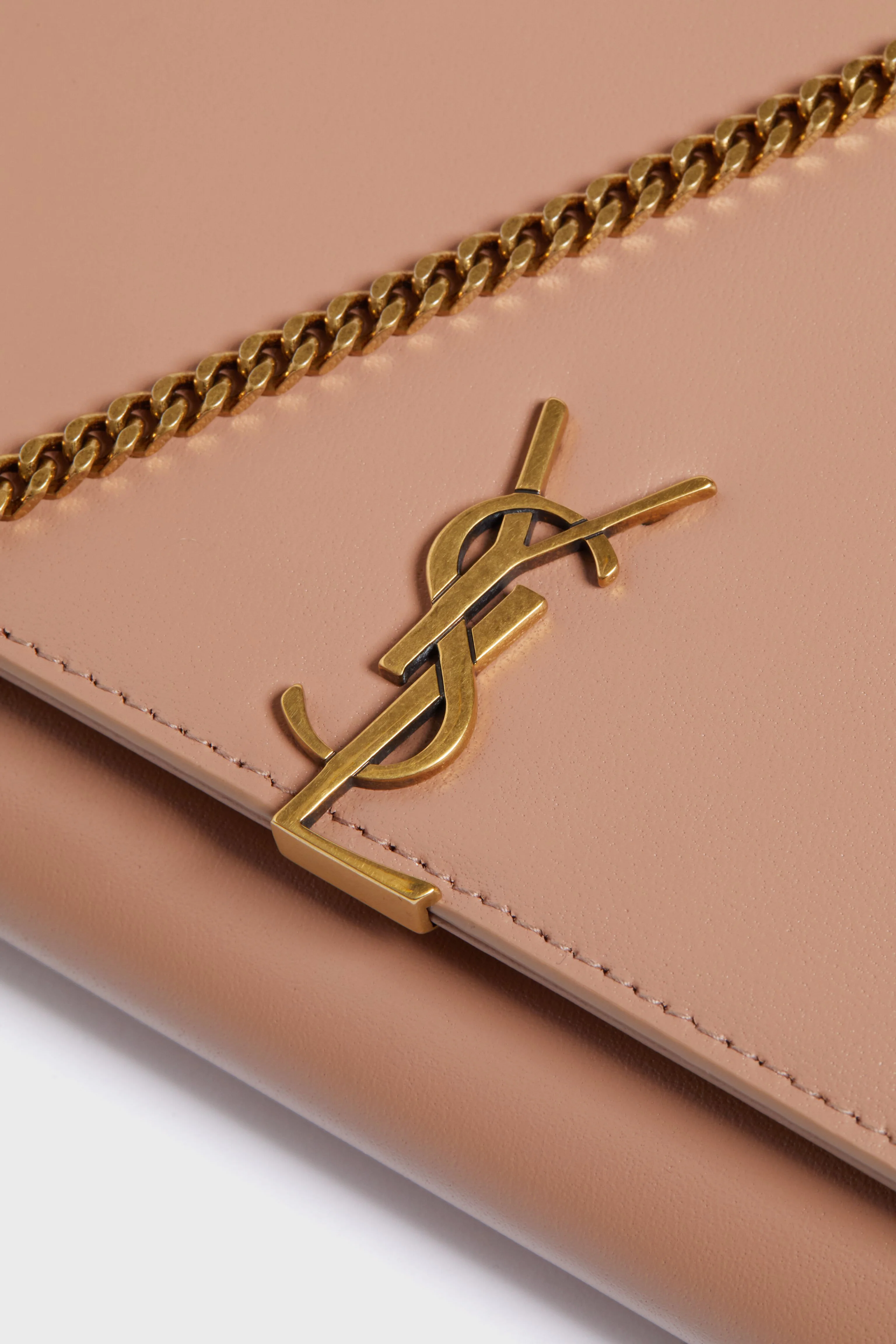 Saint Laurent Vintage Peach Wallet On Chain - Image 5