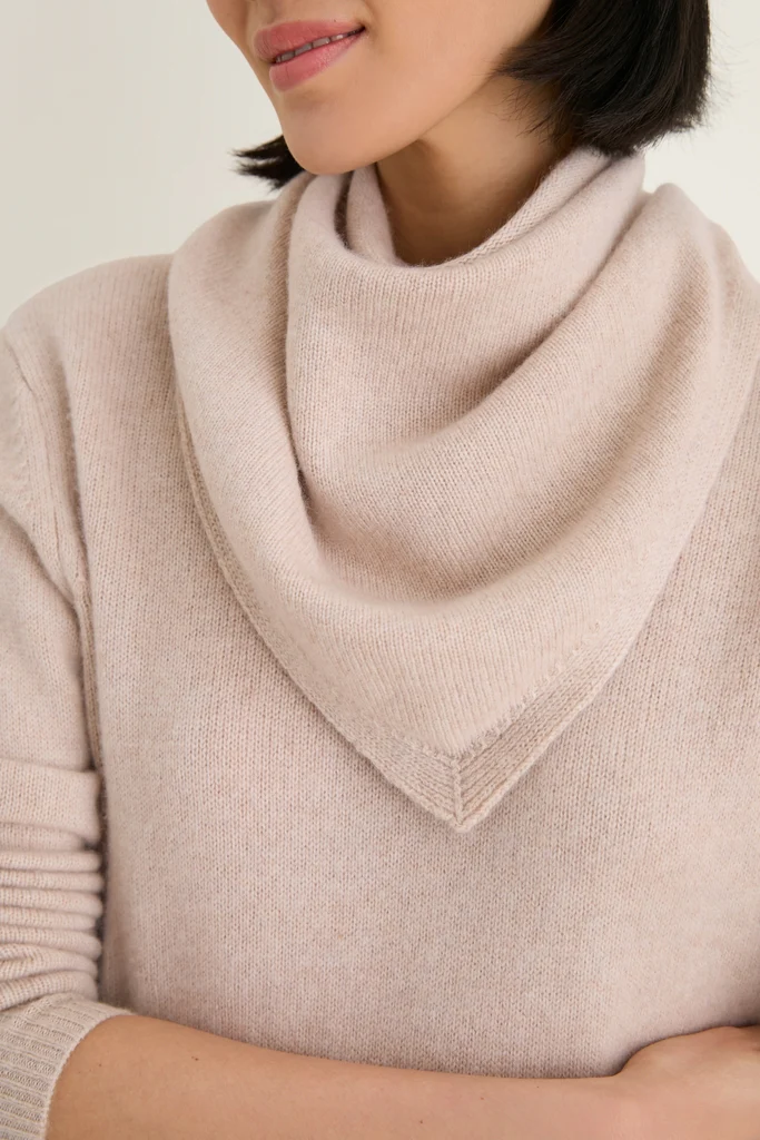 Sandstone Cashmere Triangle Scarf - Image 2