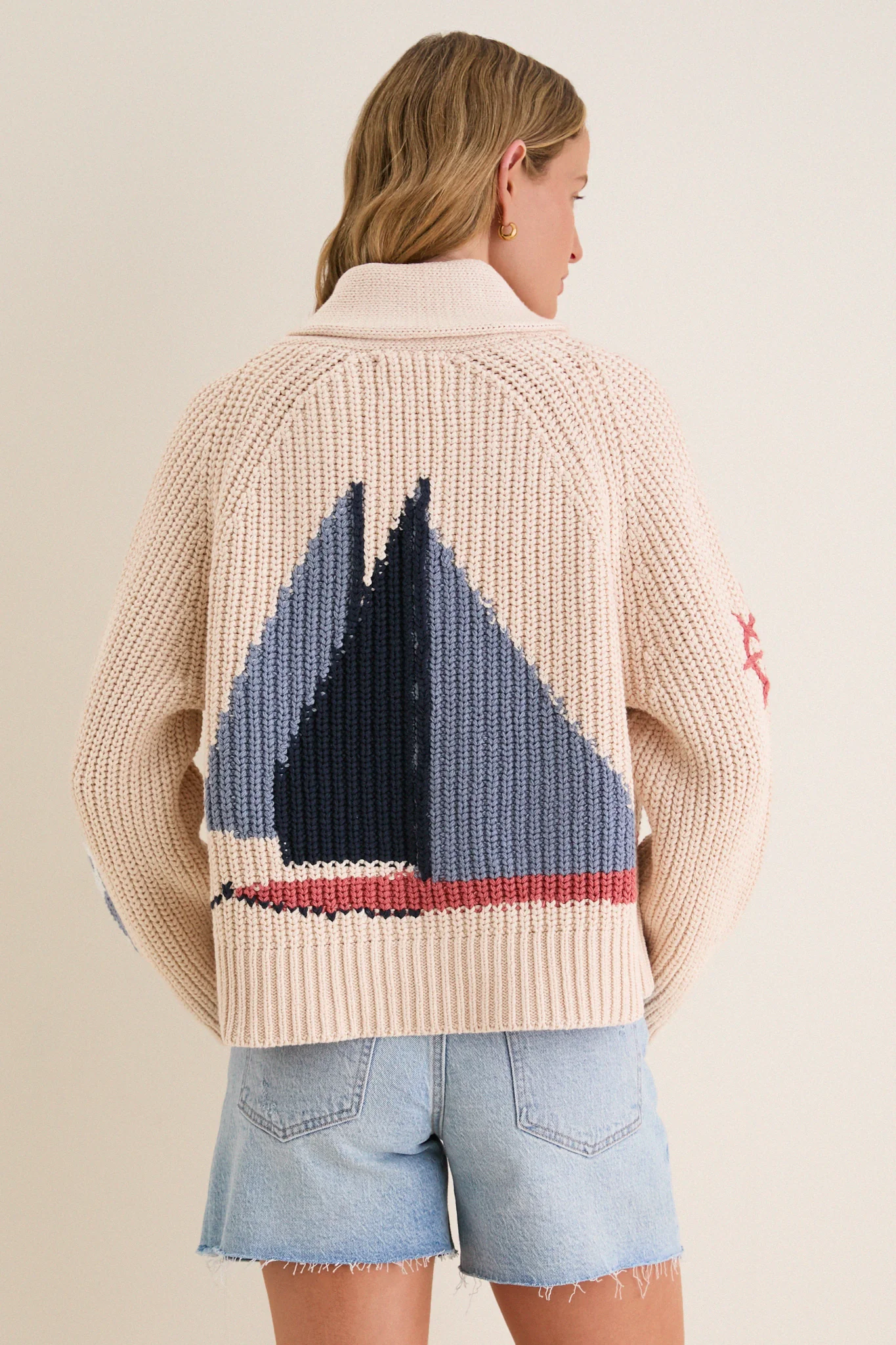 Sandstone Cotton Sailboat Charlie Cardigan - Image 4