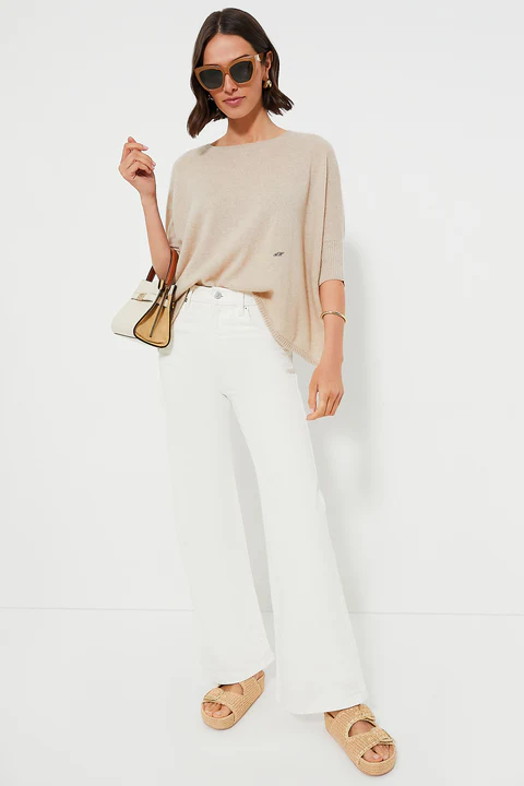 Sandstone Short Sleeve Cashmere Crewneck - Image 6