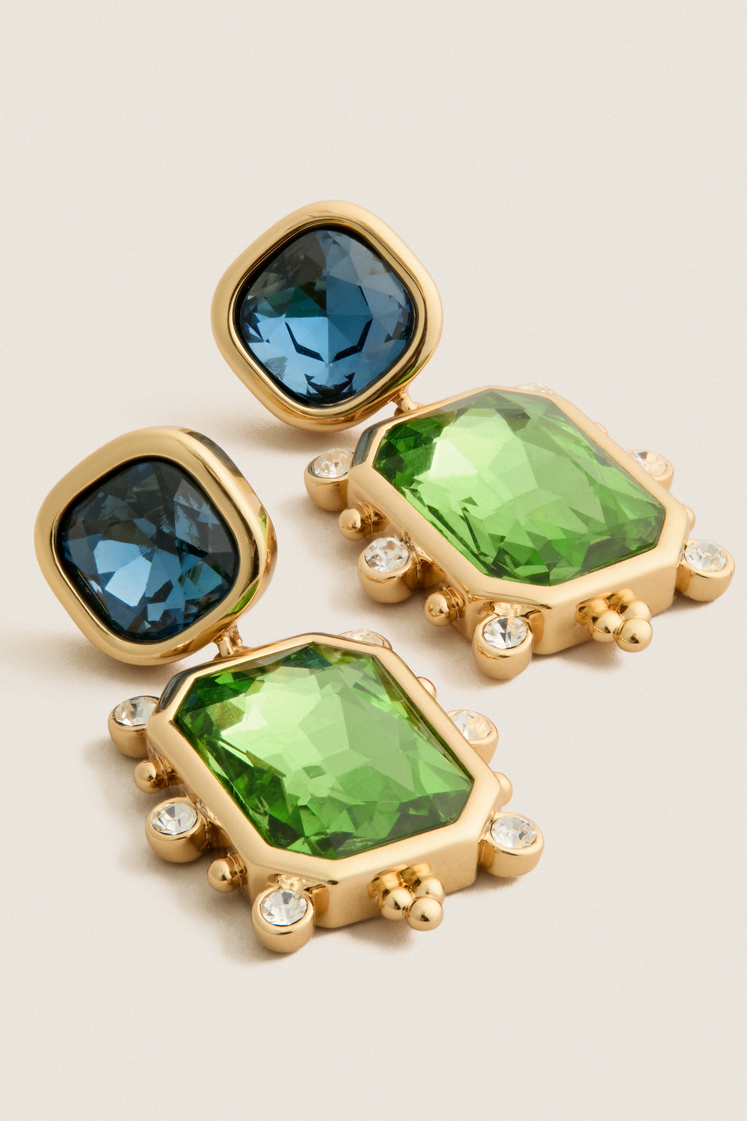 Sapphire and Emerald Fantasia Earrings - Image 3