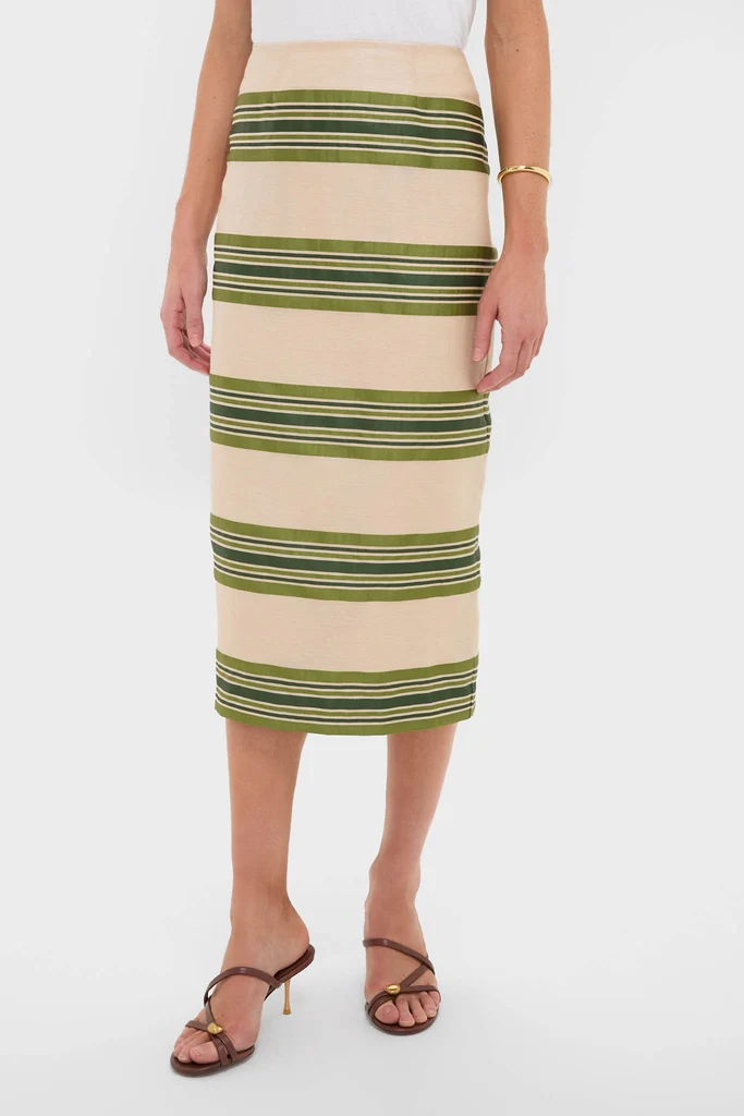 Satin Stripe Ellington Skirt