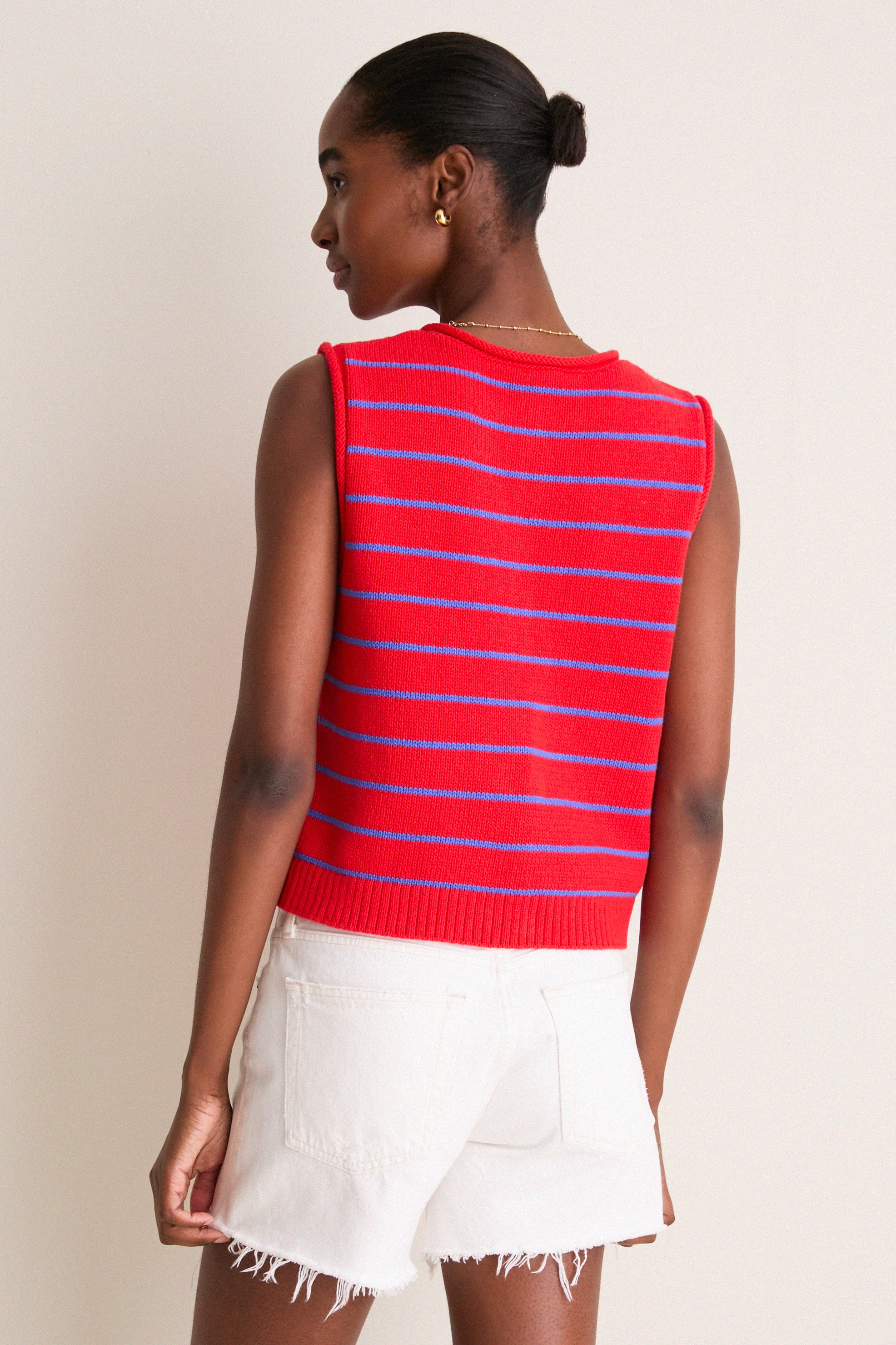 Scarlett and Cobalt Taylor Striped Sweater Vest - Image 4
