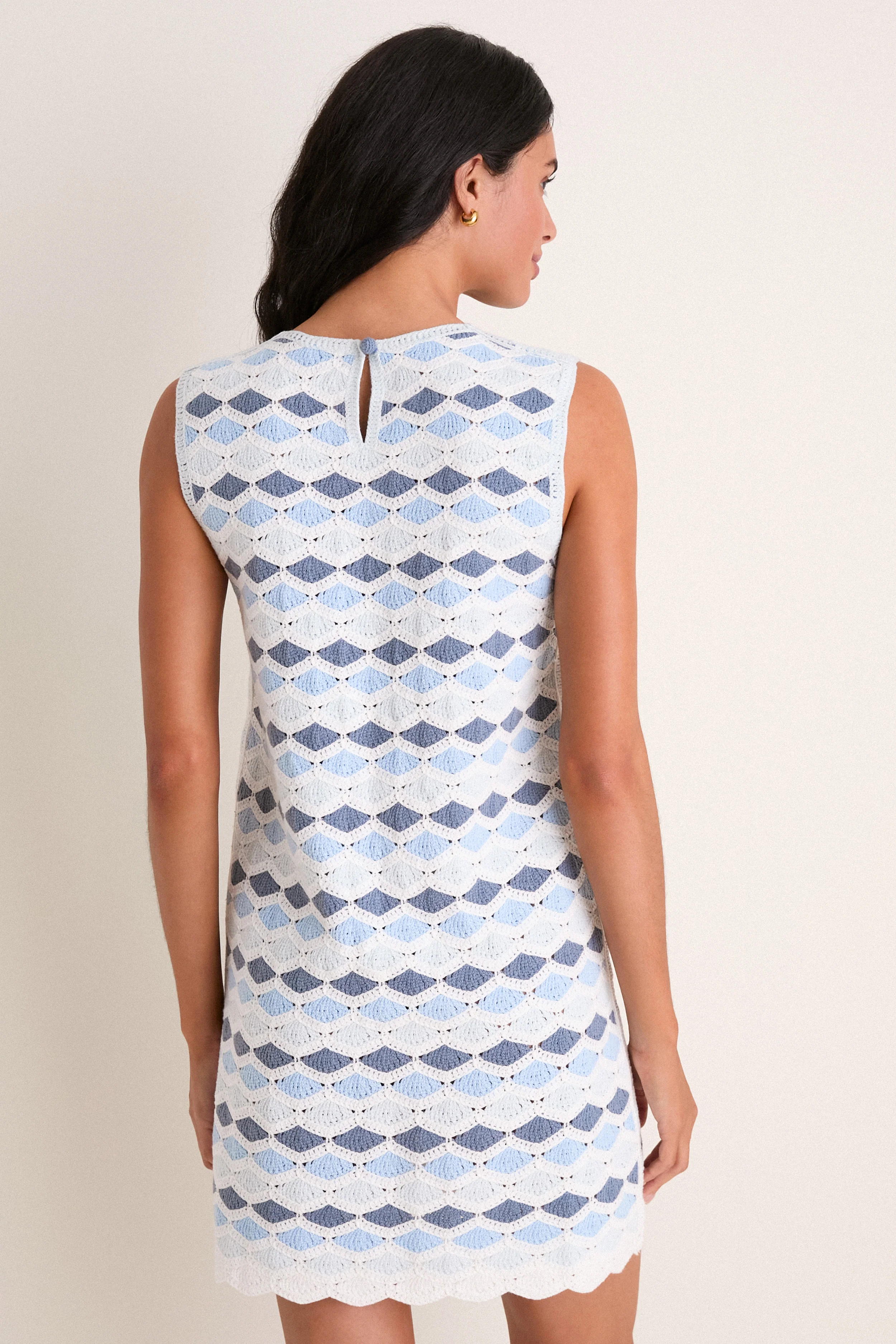 Sea Glass Crochet Evelyn Shift Dress - Image 5