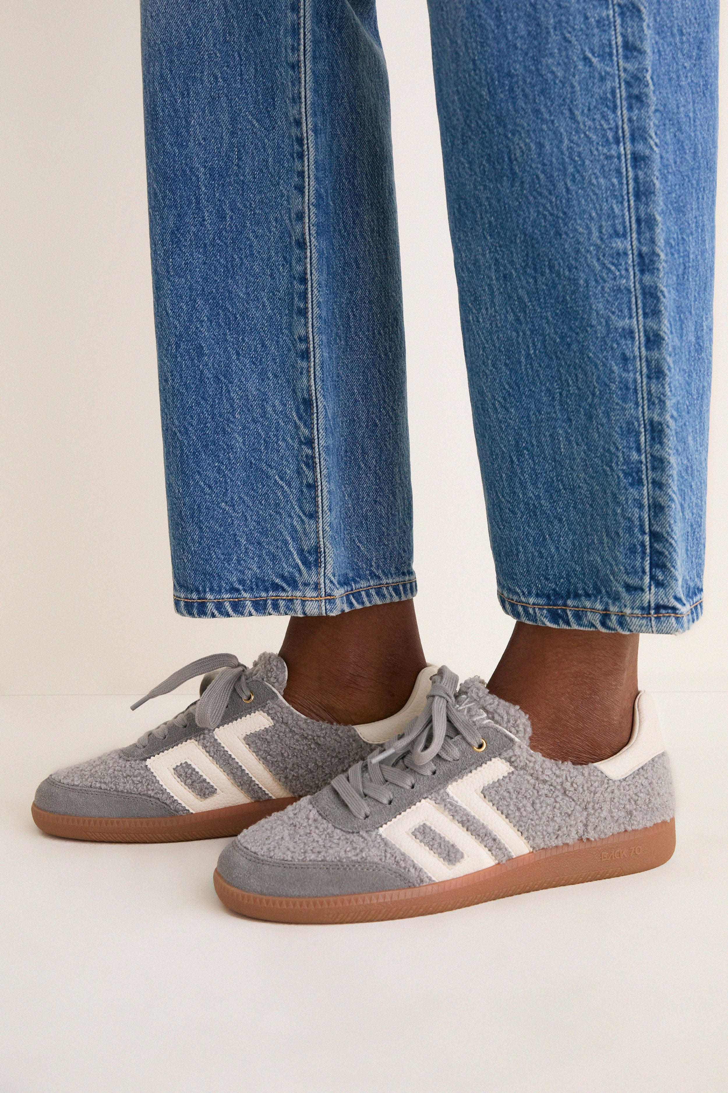 Sea White Teddy Sneakers - Image 2