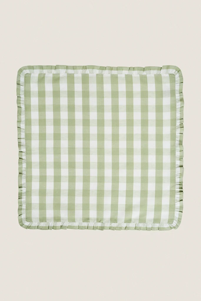 Seagrass Gingham Ruffle Napkin (Set of 4) - Image 5