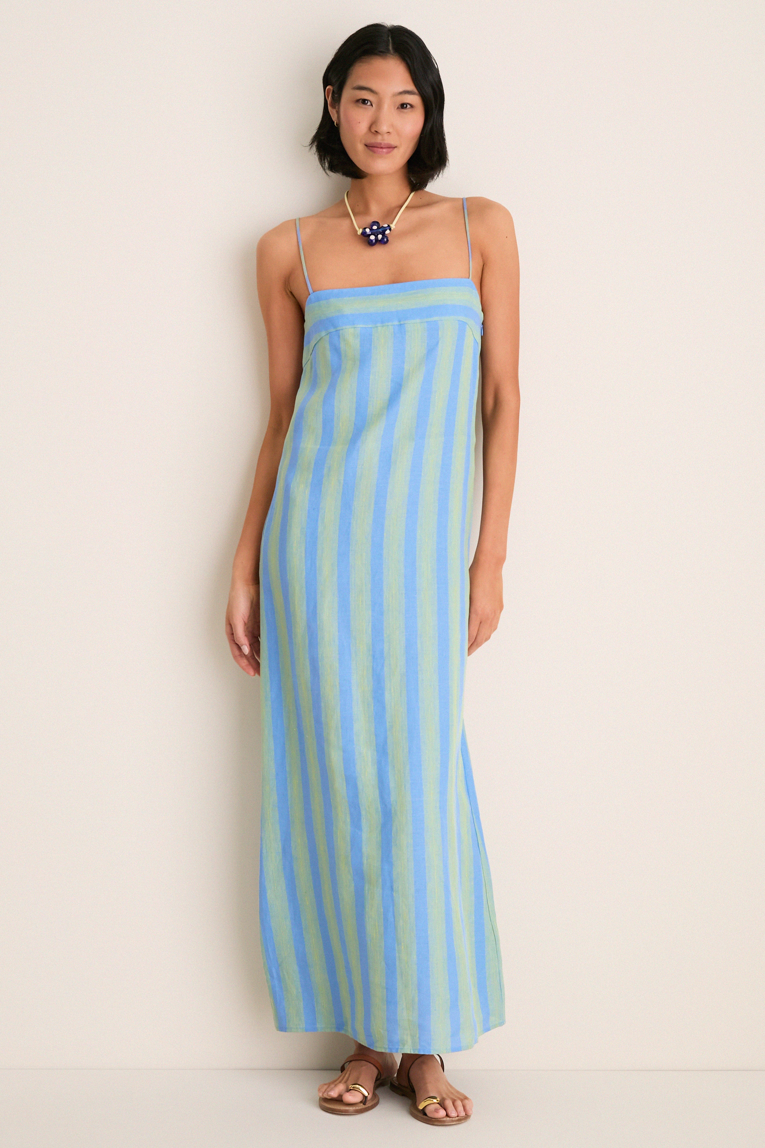 Seaport Stripe Laura Linen Dress
