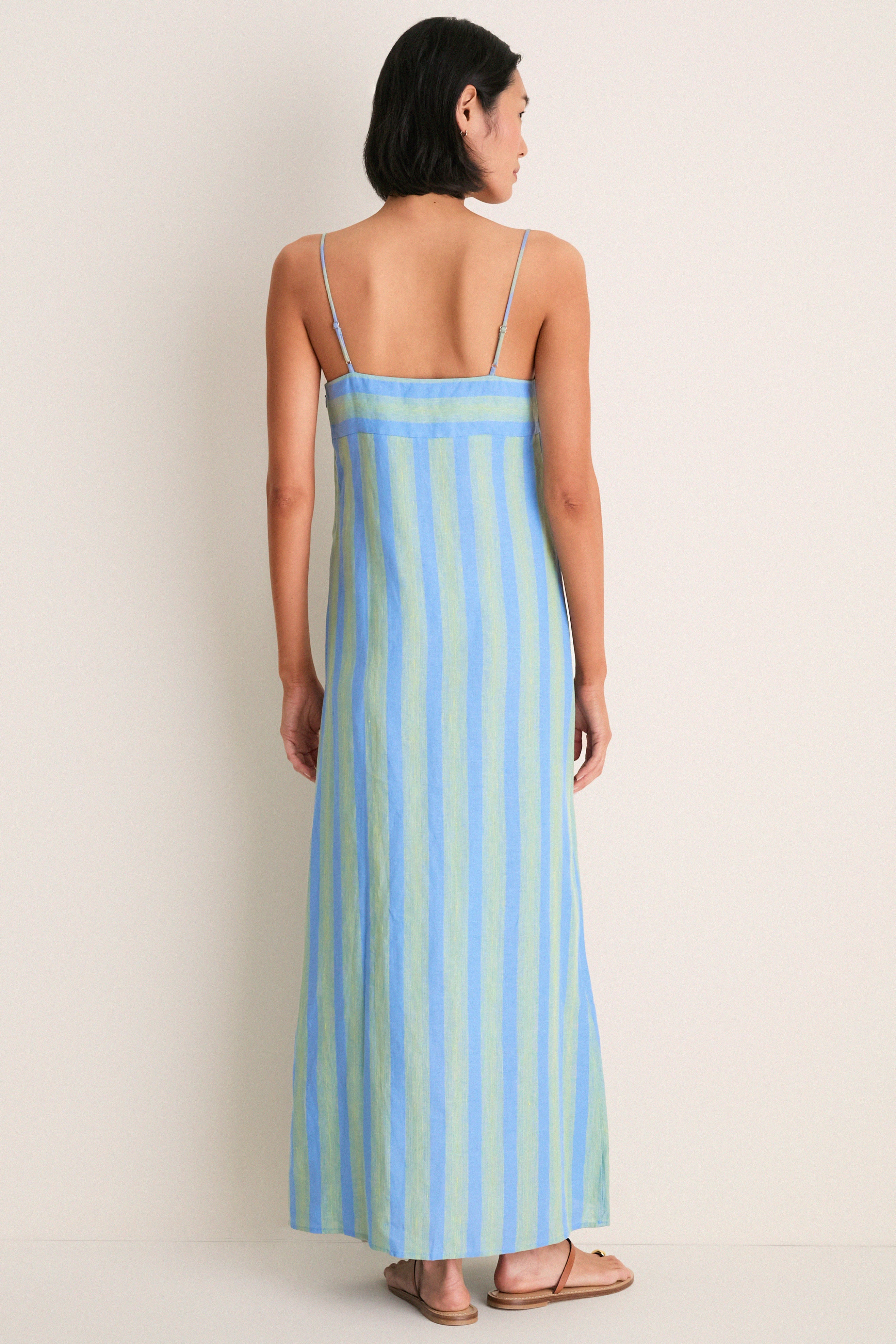 Seaport Stripe Laura Linen Dress - Image 5