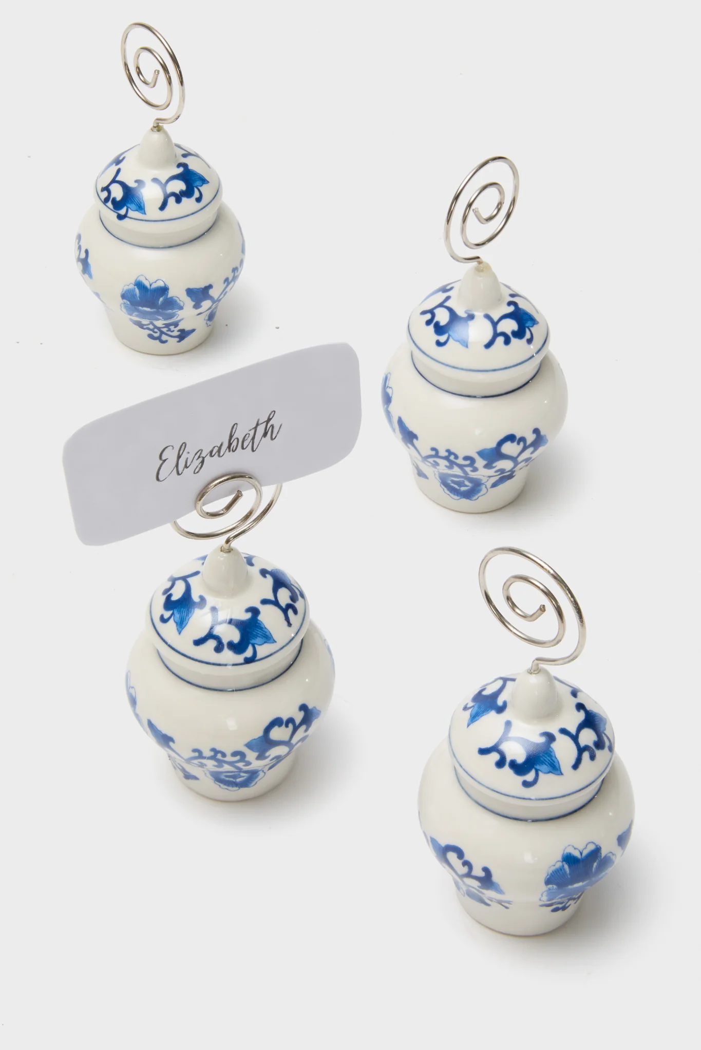 Set of 4 Ginger Jar Placecard Holders in Gift Box - Image 3