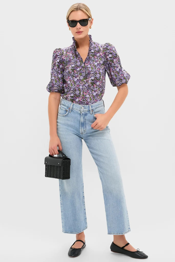 Shades of Purple Floral Florence Blouse - Image 2