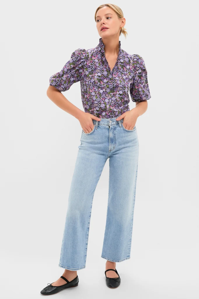 Shades of Purple Floral Florence Blouse - Image 6