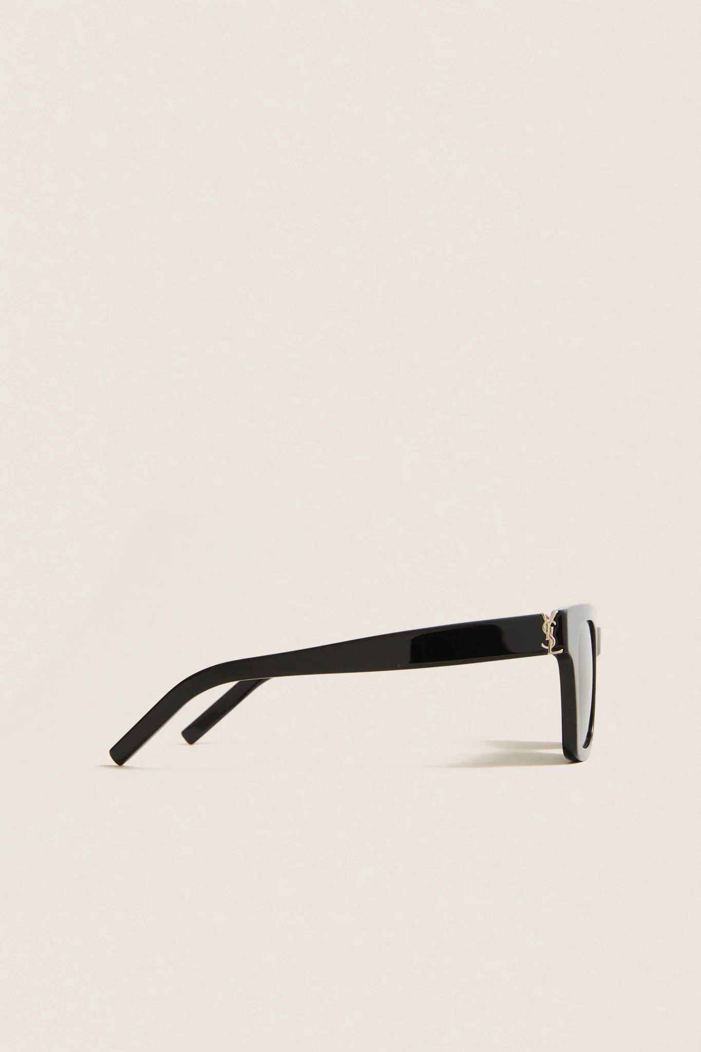 Shiny Solid Black Monogram Hinge M Sunglasses - Image 4