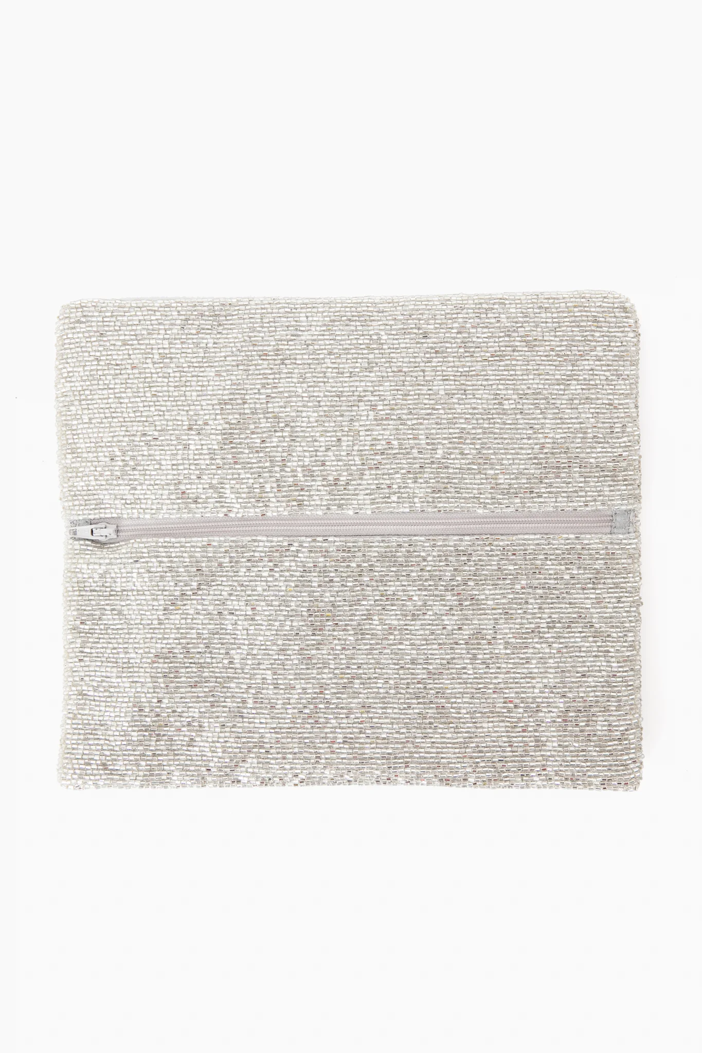Silver Beaded Clutch - Image 6