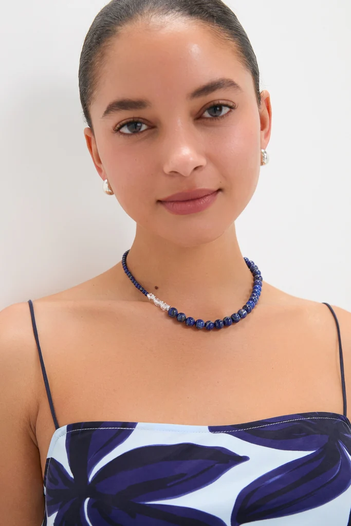 Silver Lapis Lazuli Necklace - Image 2