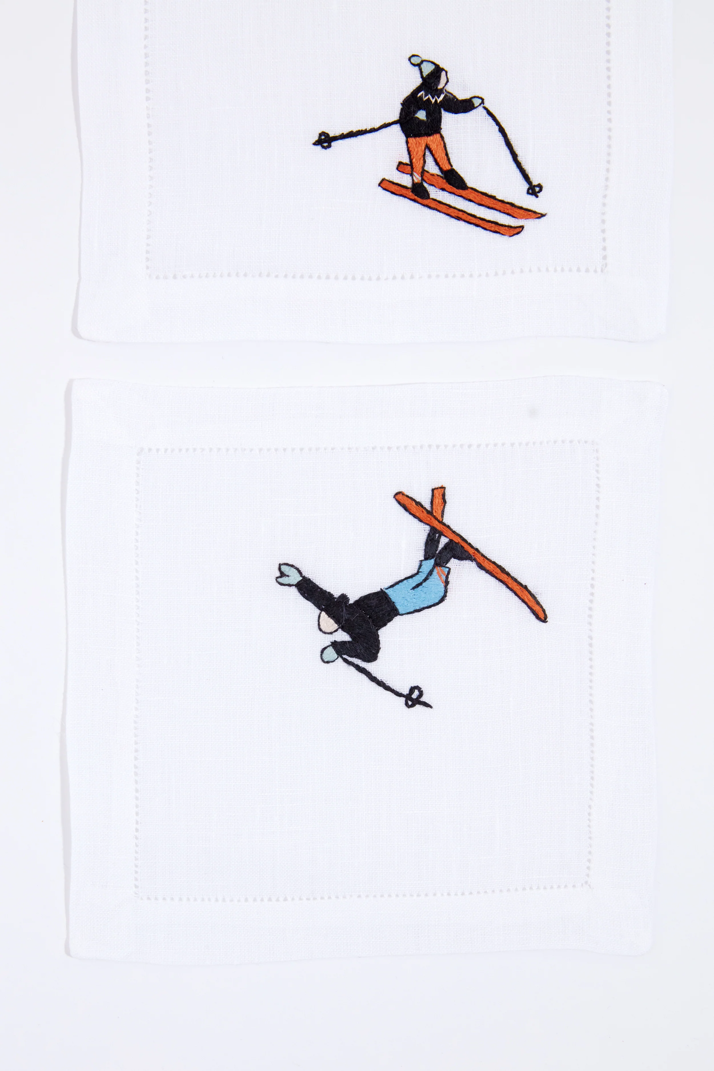 Skiers Cocktail Napkins Set of 4 - Image 2
