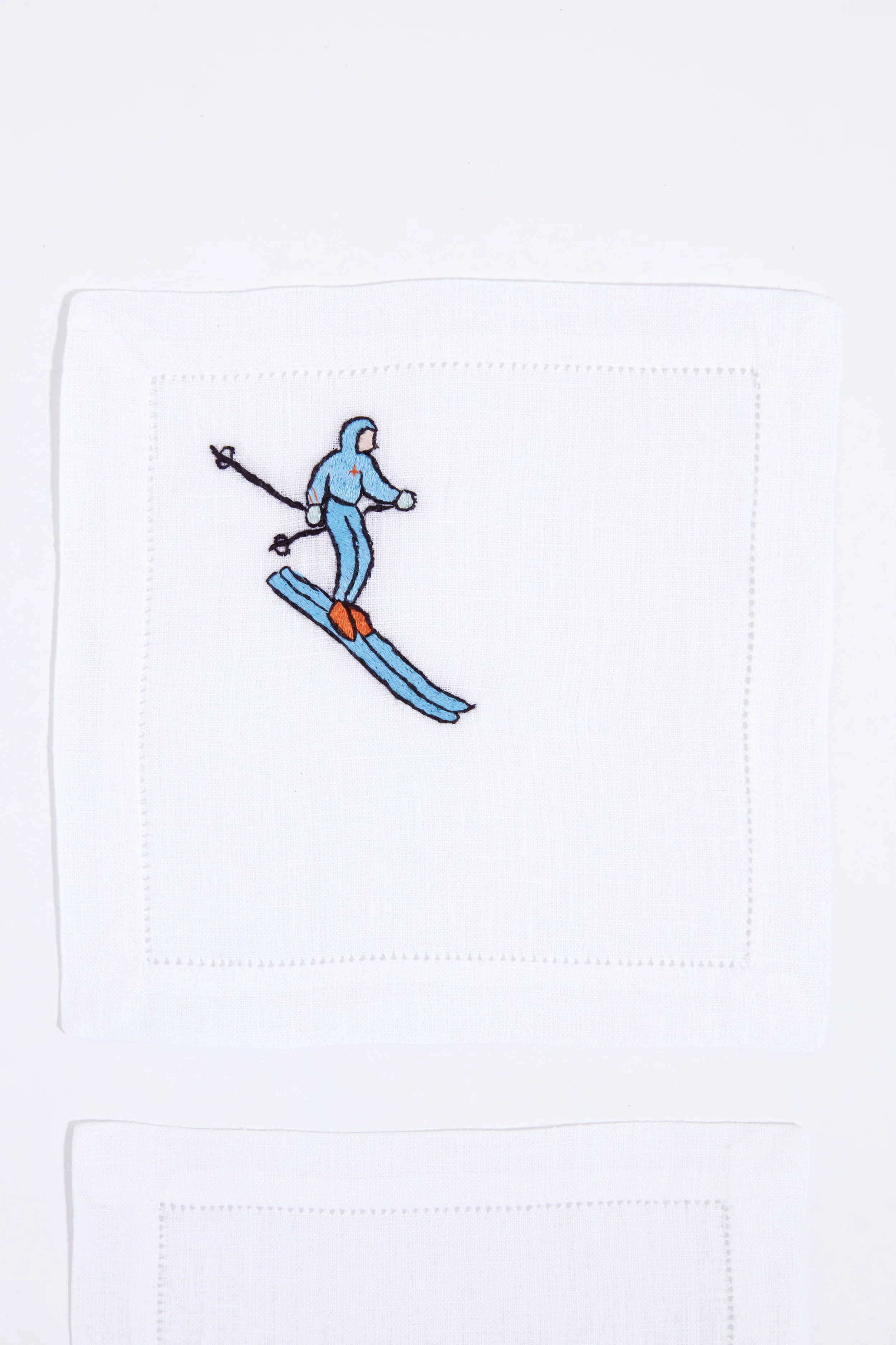Skiers Cocktail Napkins Set of 4 - Image 4