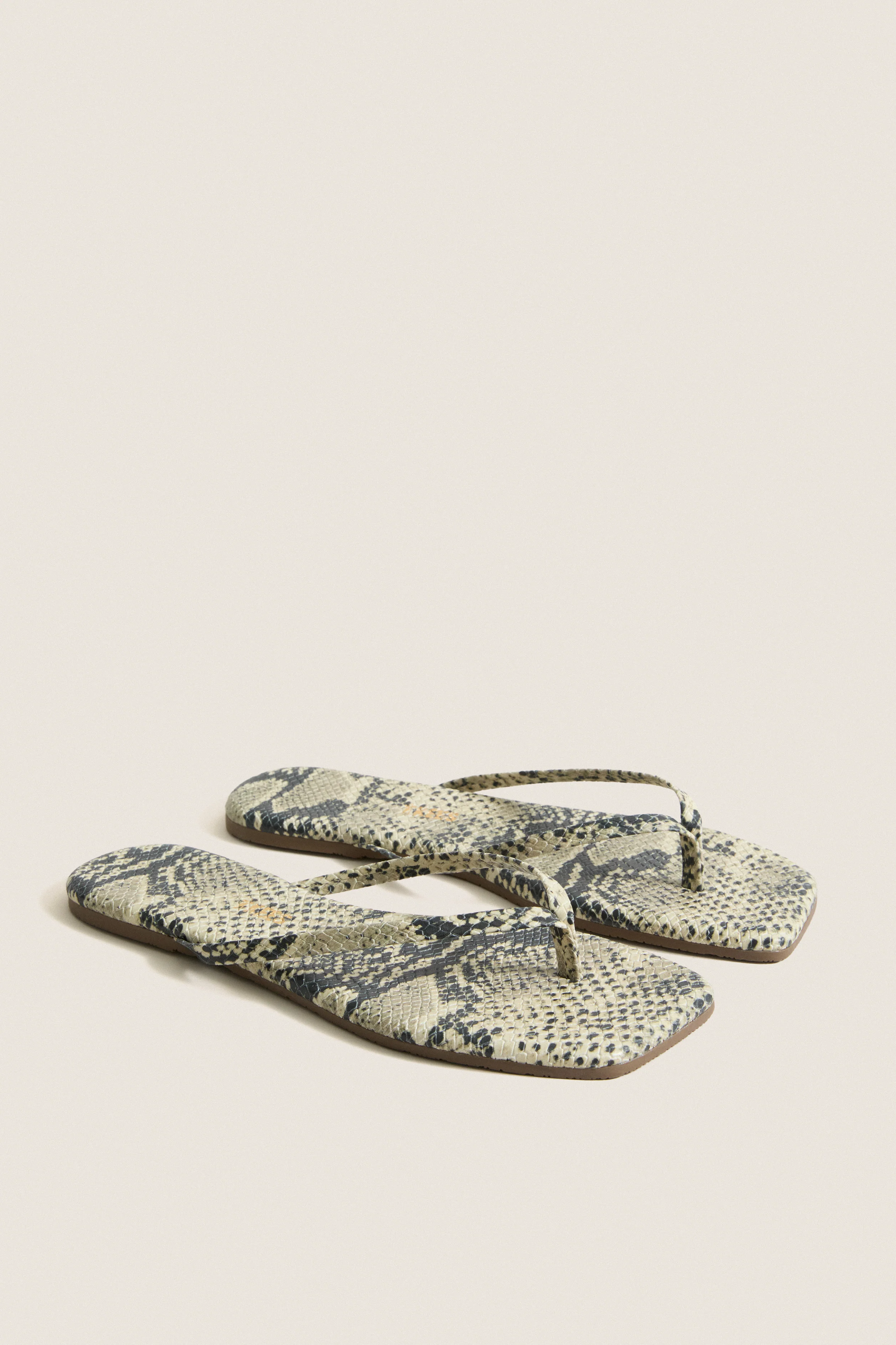 Snakeskin Square Toe Exotic Flip Flops - Image 4