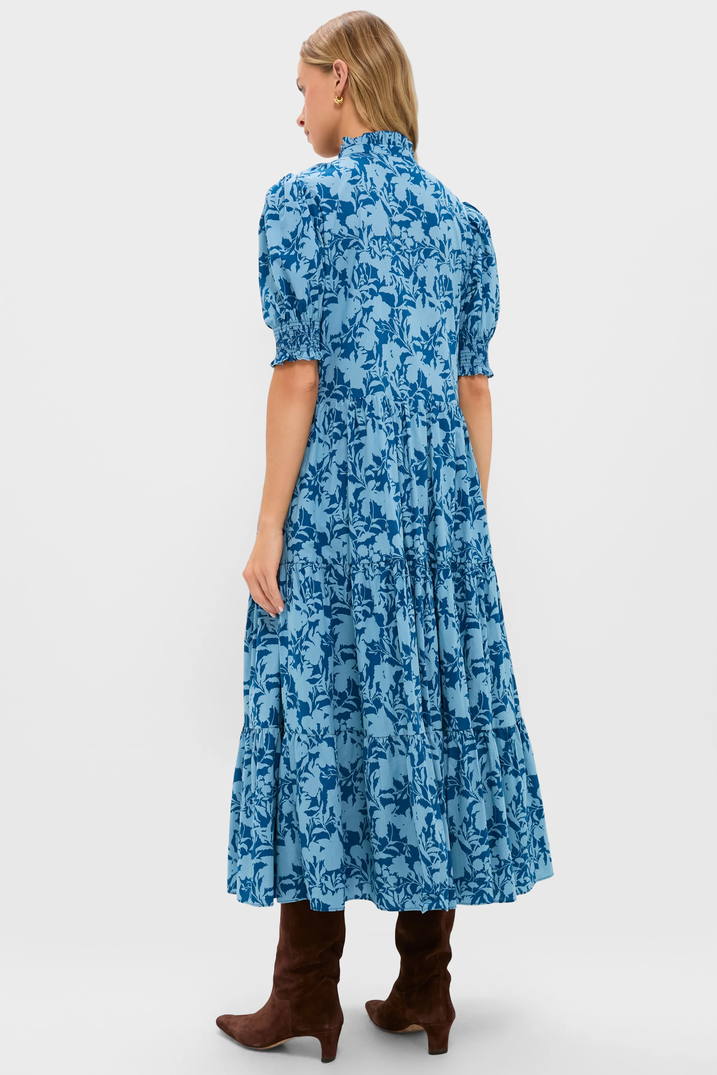 Steel Blue Floral Bennett Maxi Dress - Image 4
