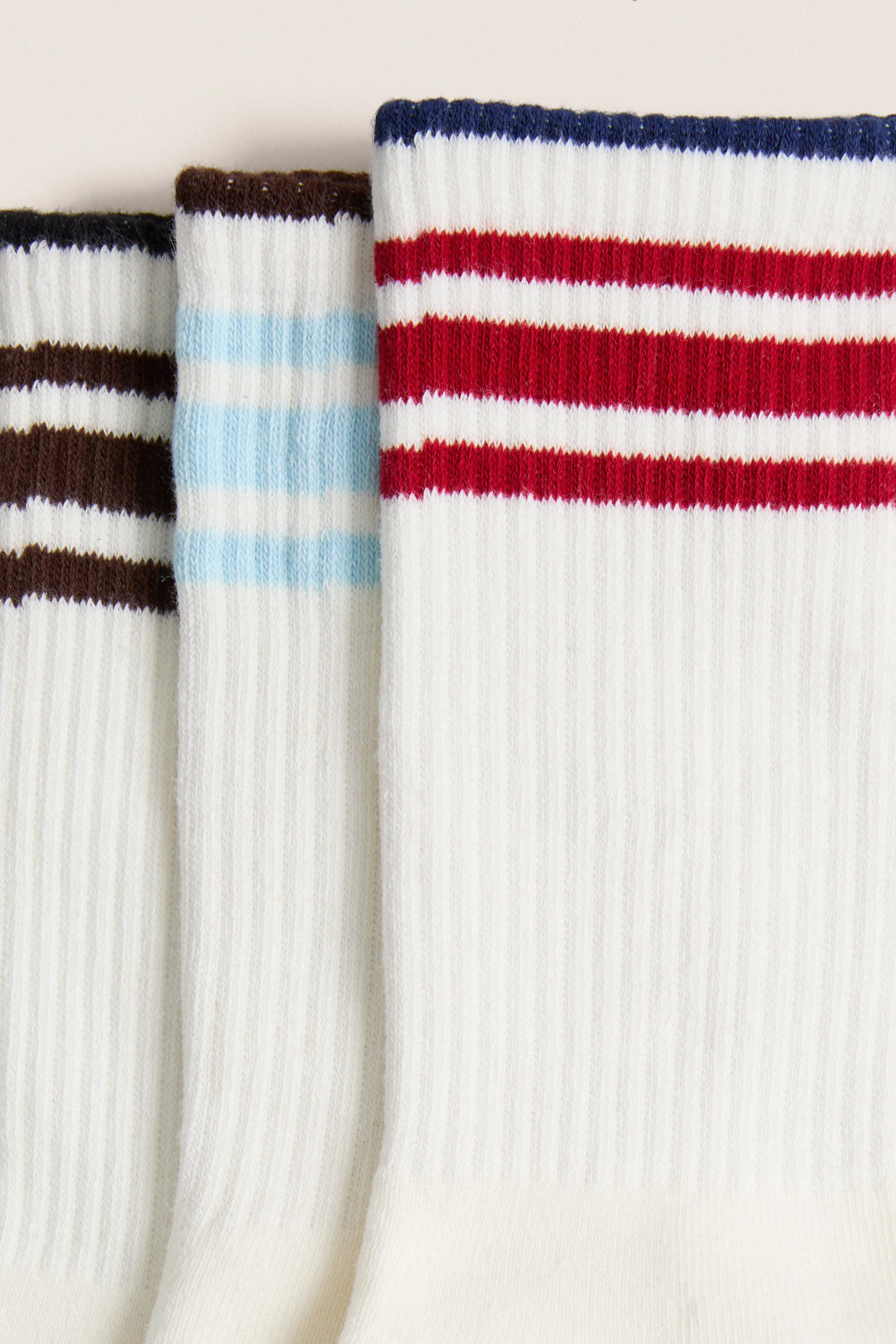 Striped Crew Sock Set of 3 - Image 5