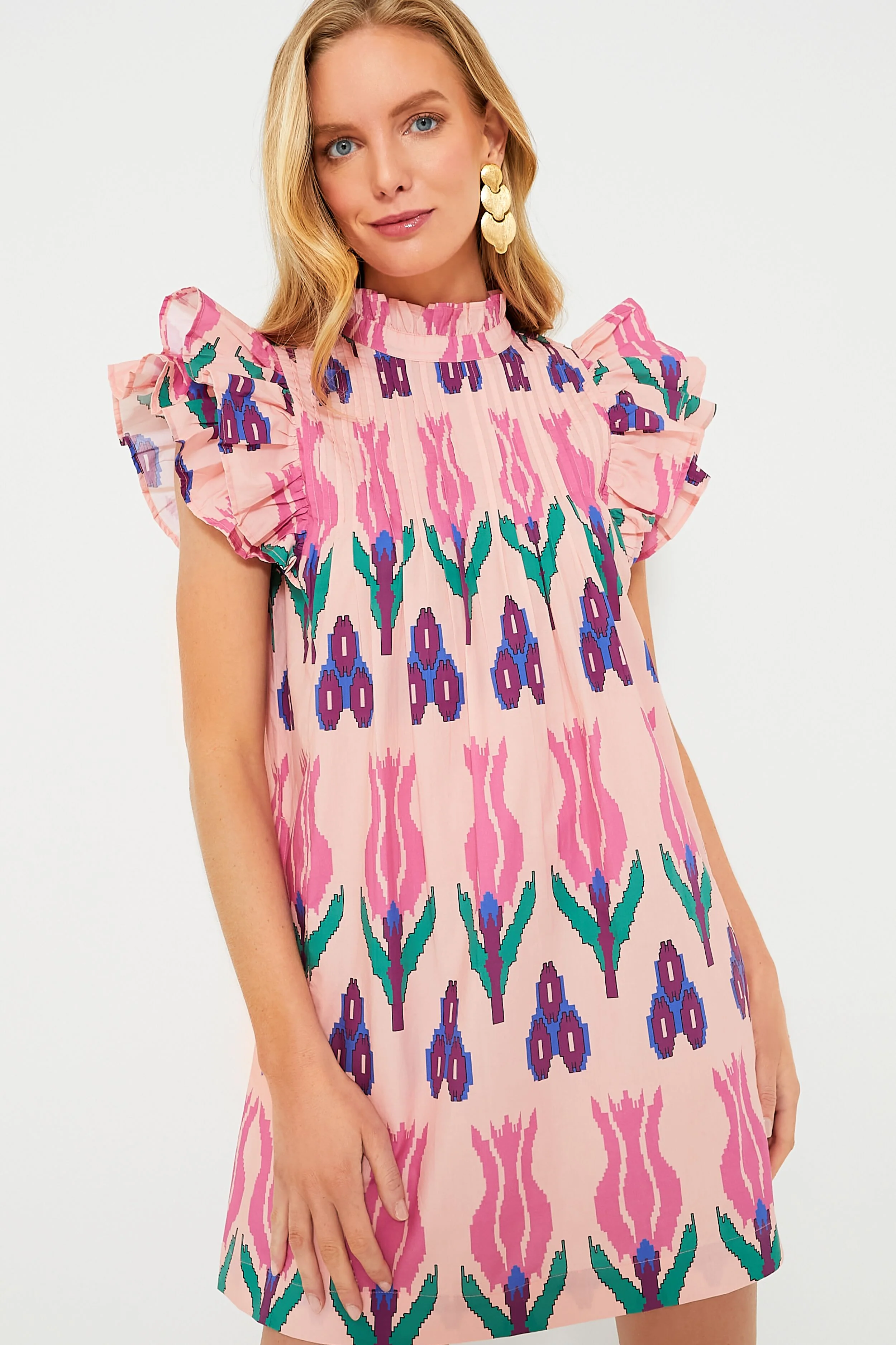 Sumba Pink Pintuck Flirty Dress - Image 2