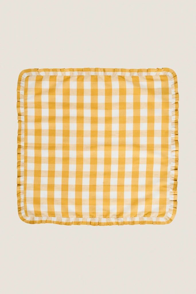 Sunshine Gingham Ruffle Napkin (Set of 4) - Image 4