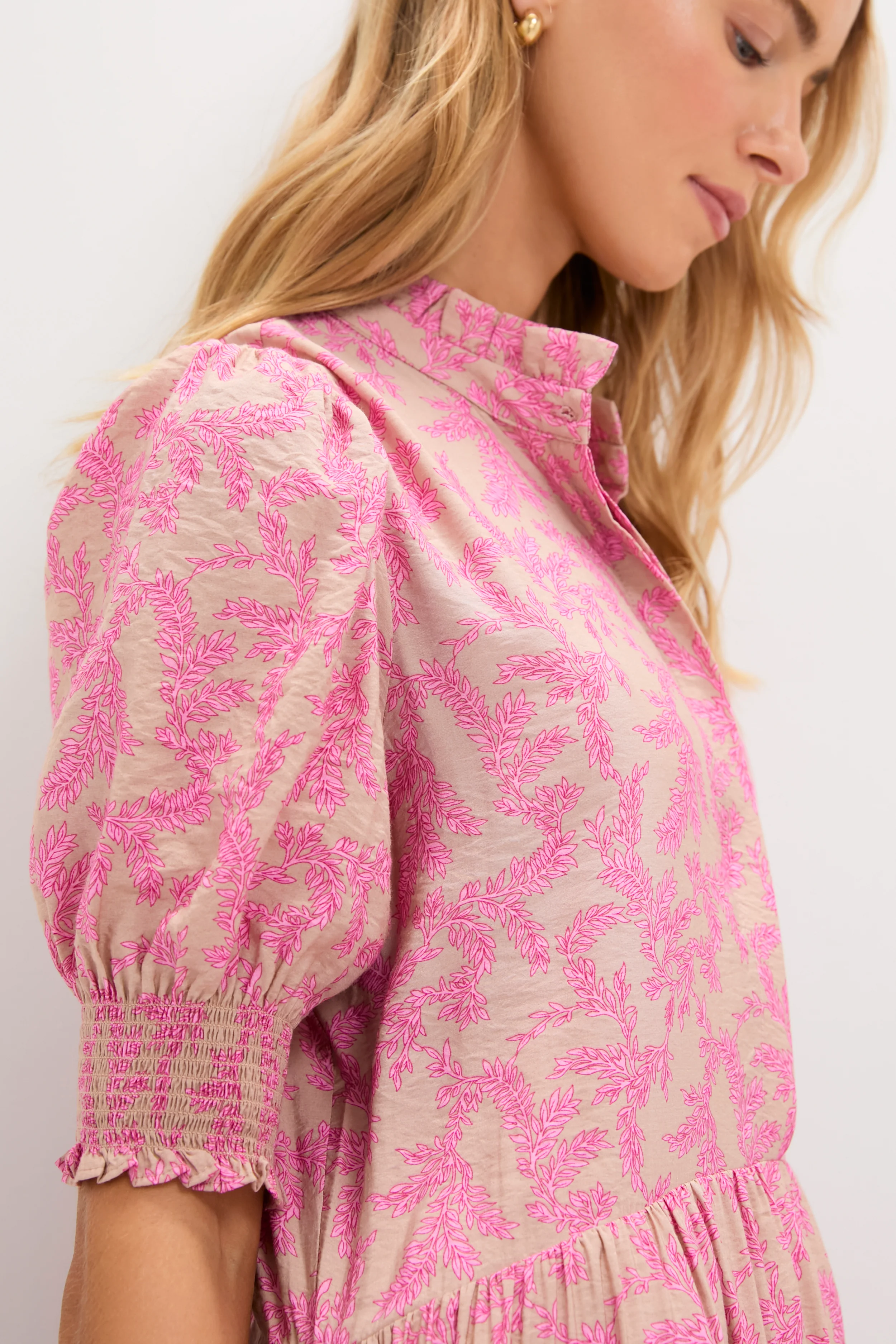 Tan & Pink Vines Bennett Maxi Dress - Image 5