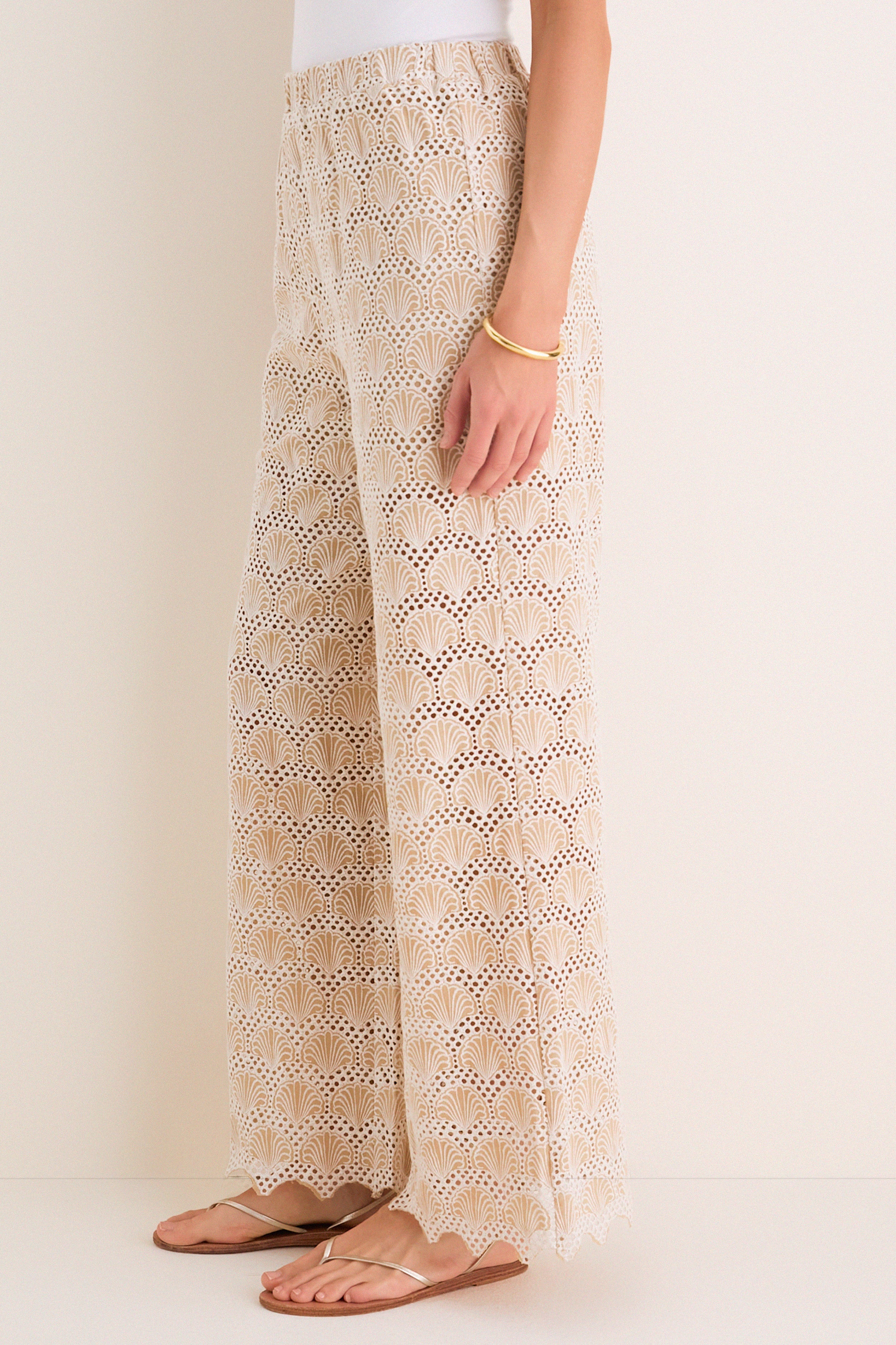 Tan Seashell Eyelet Shelly Pants - Image 3
