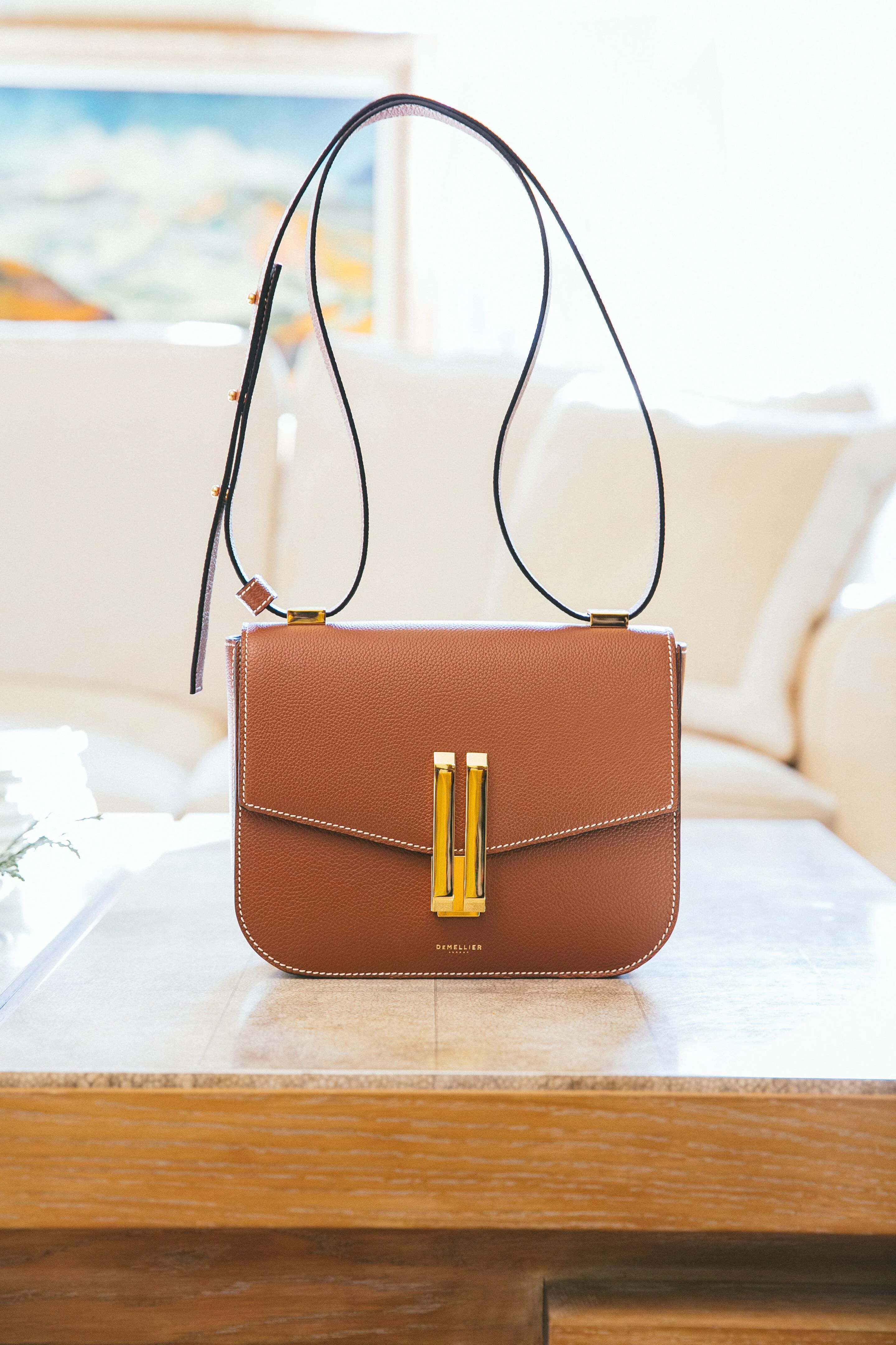 Tan with Contrast Stitching Vancouver Bag - Image 8