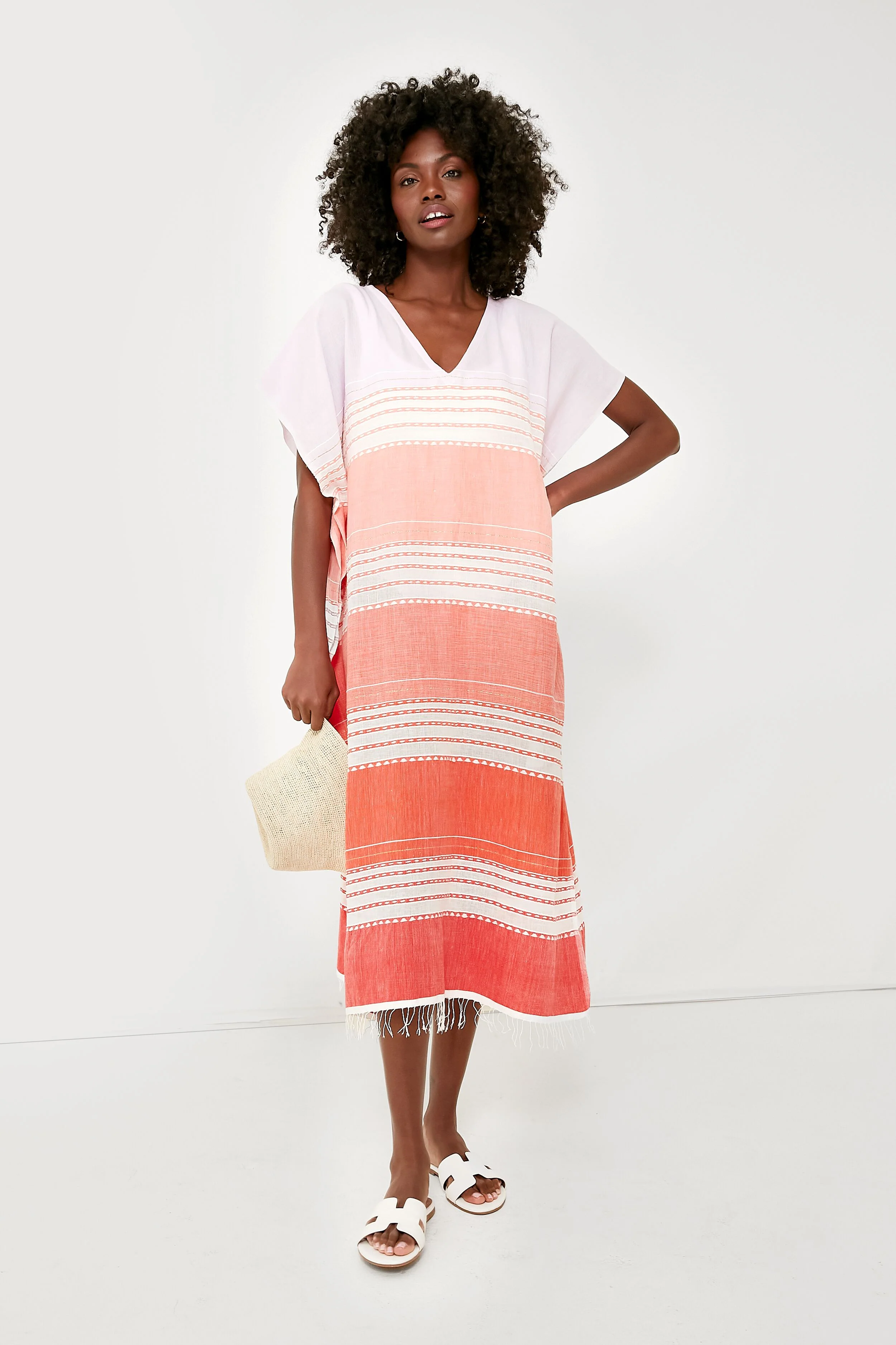 Tangerine Eshal Classic Caftan - Image 2