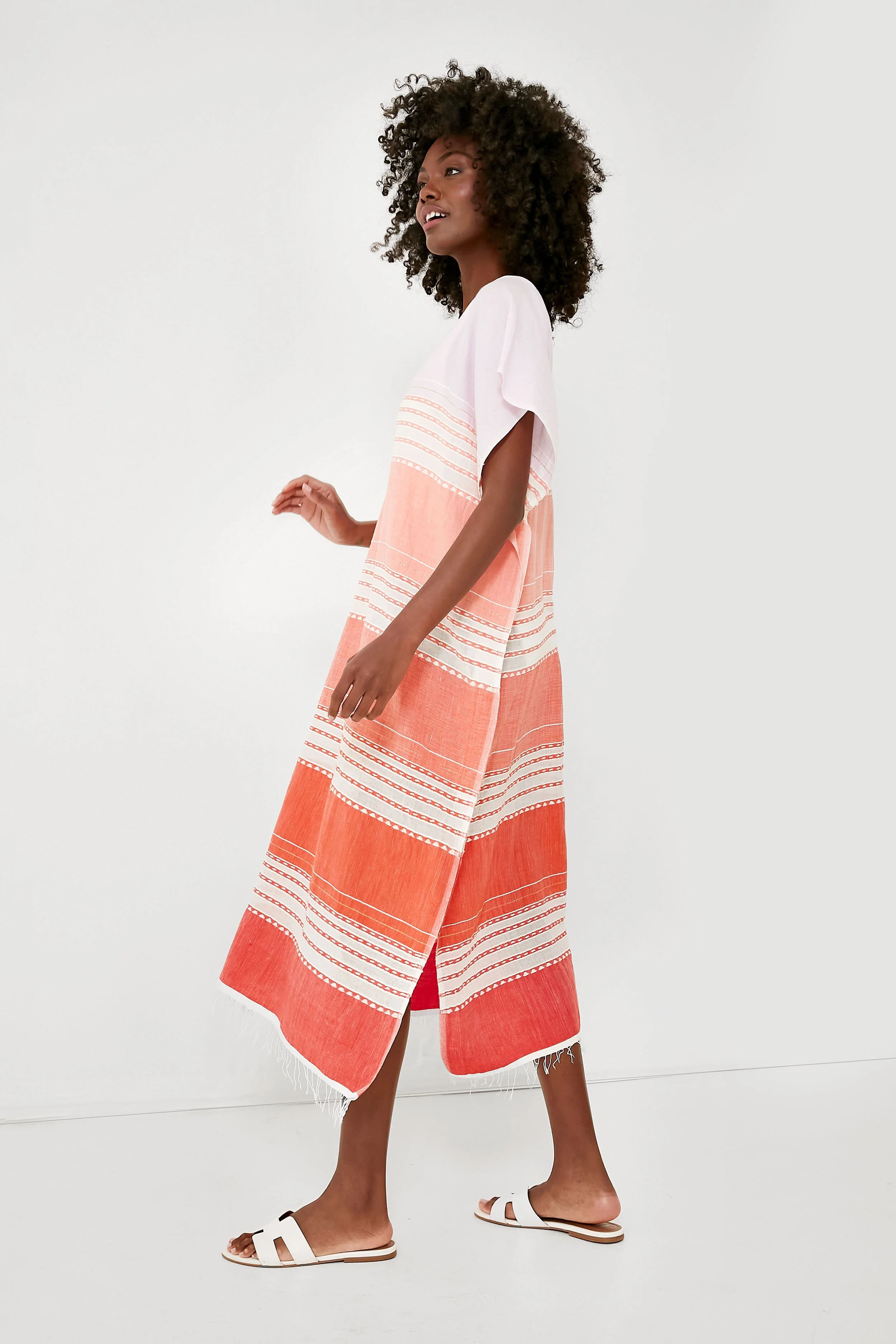 Tangerine Eshal Classic Caftan - Image 3