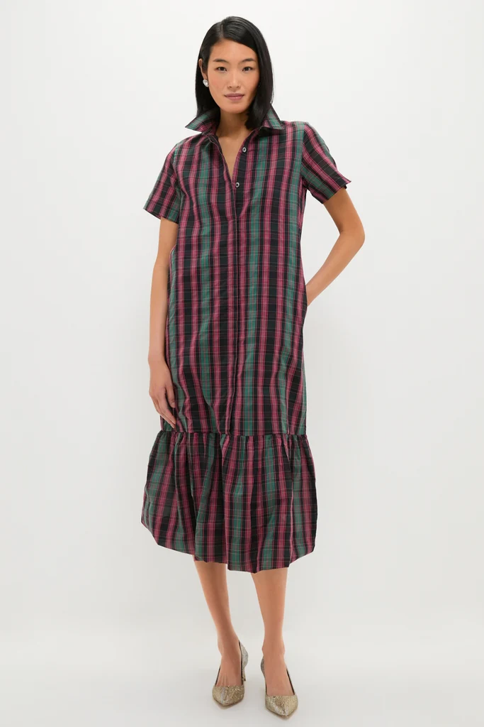 Tartan Martine Maxi Bubble Dress