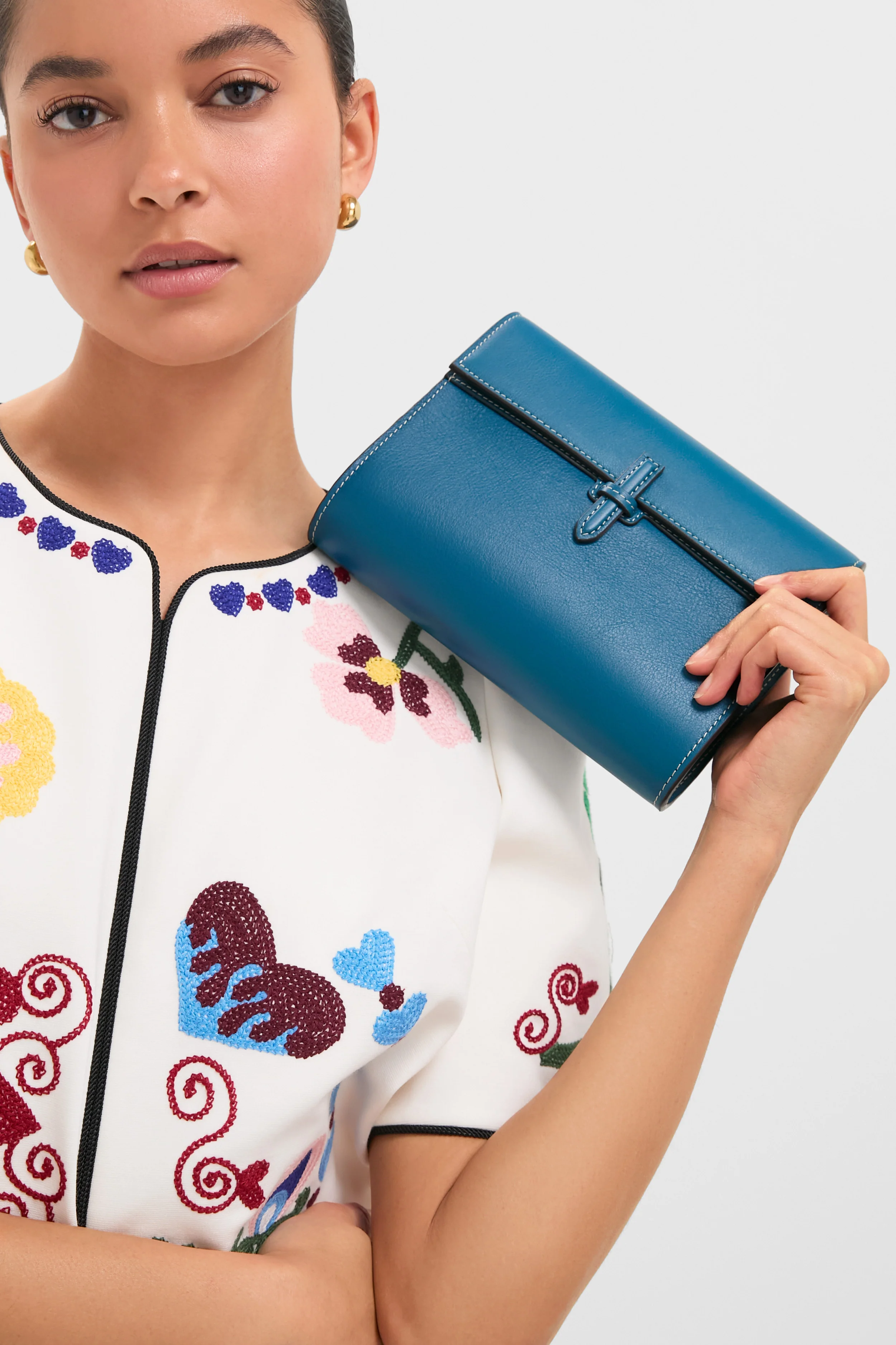 Teal Small Soft Clutch - Image 6