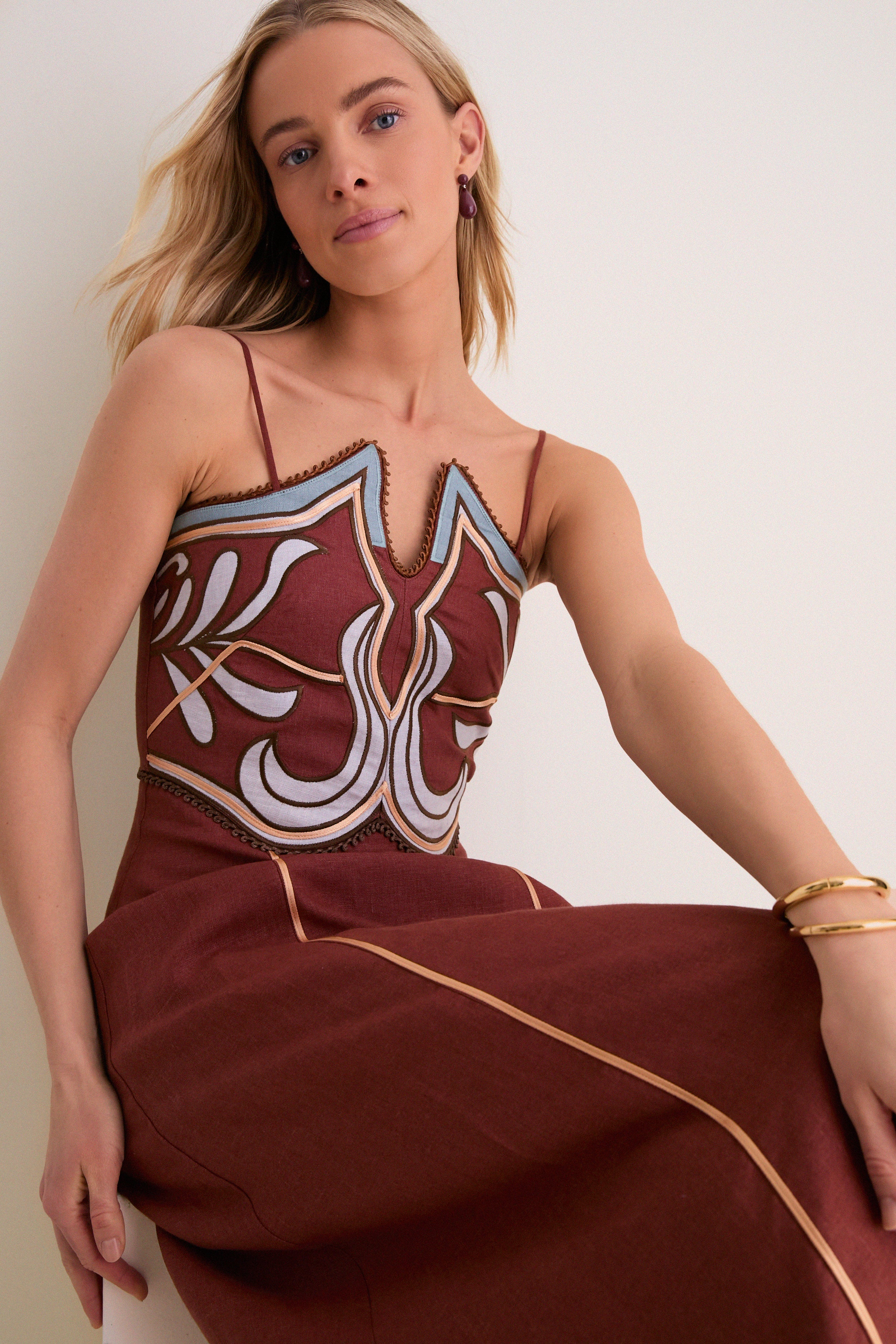Terracotta Carolina Midi Dress - Image 2