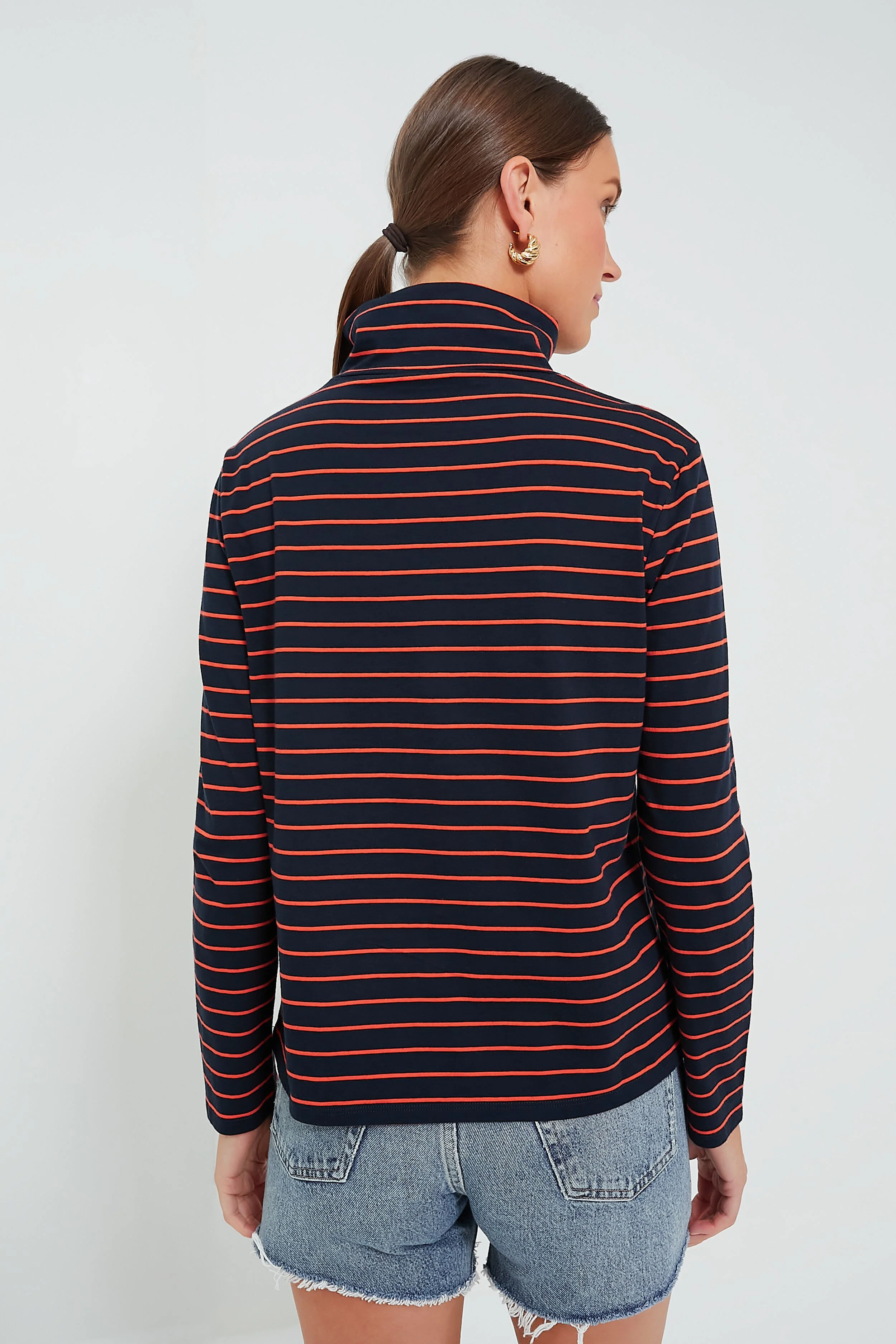 The Navy and Poppy Striped Turtleneck - Image 3