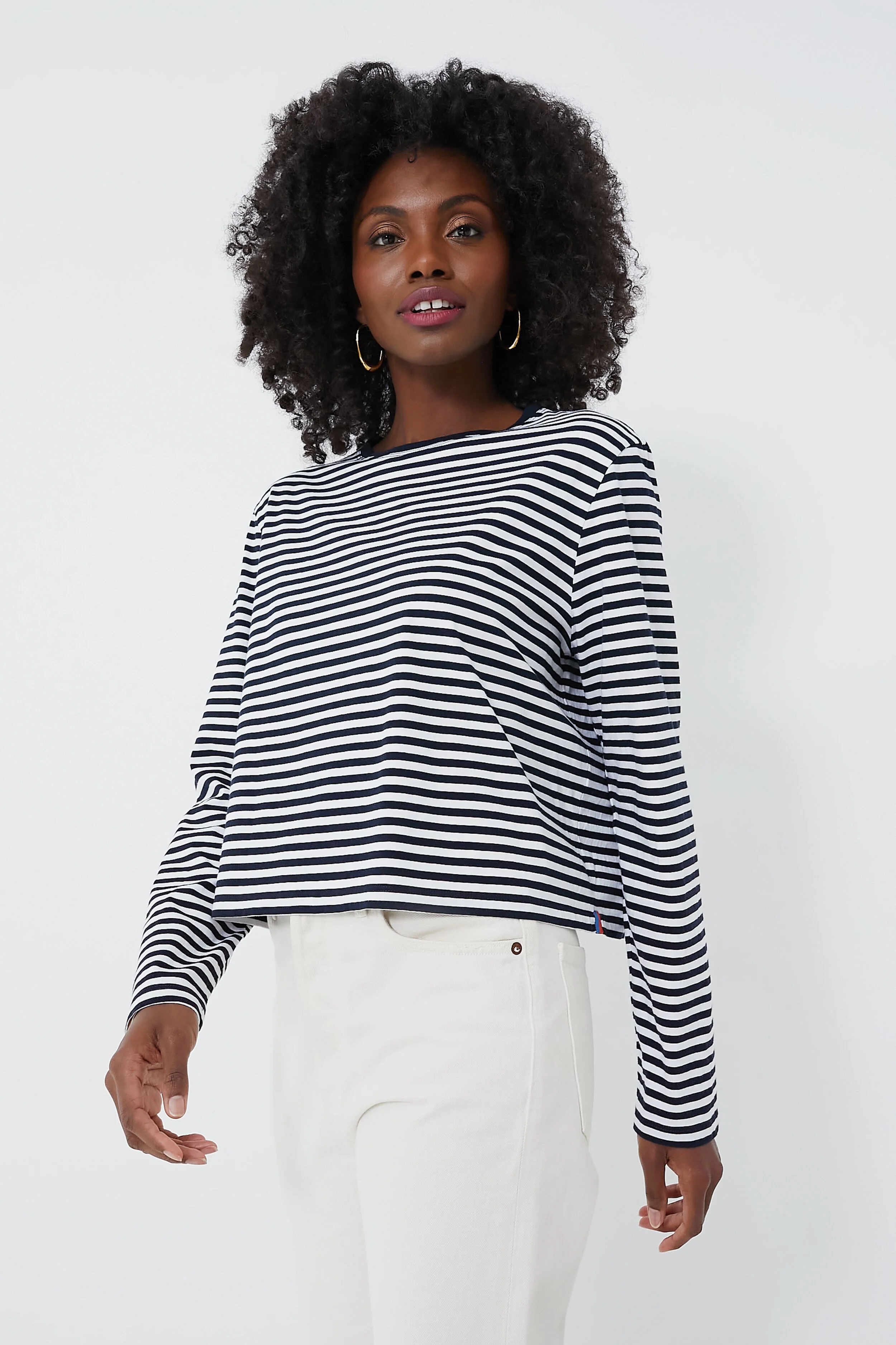 The Navy and White Venice Tee - Image 6